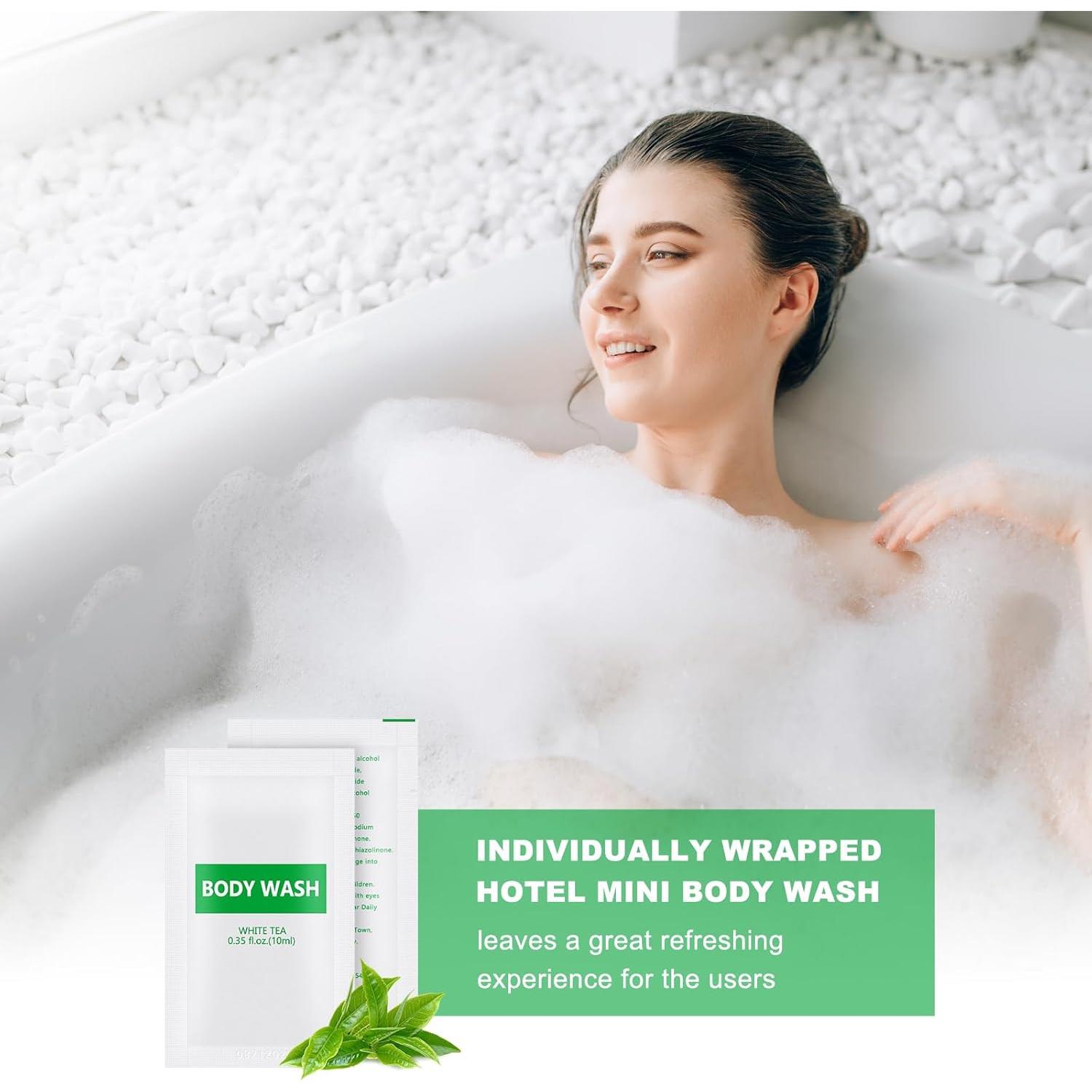 Gel de Ducha Mini HQSLsund 100 Piezas Aroma Té Blanco 10 ml