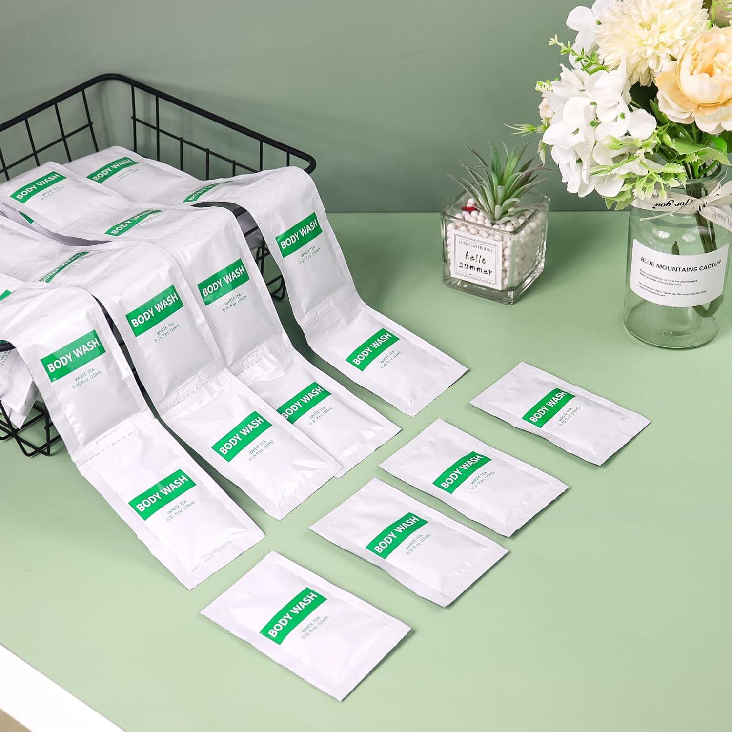 Gel de Ducha Mini HQSLsund 100 Piezas Aroma Té Blanco 10 ml