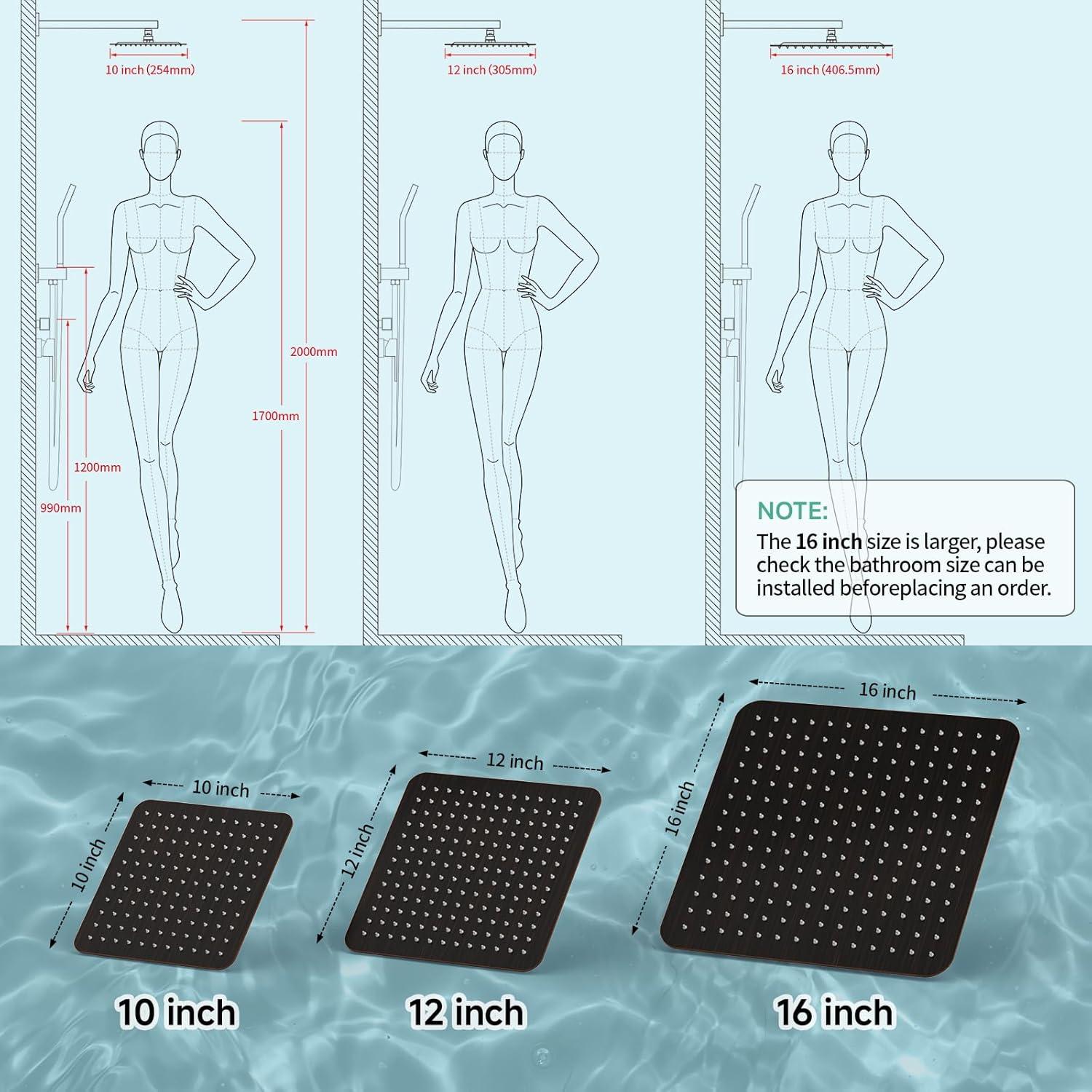 Cabezal de Ducha de Lluvia SR SUN RISE 30 cm Bronce Aceitado