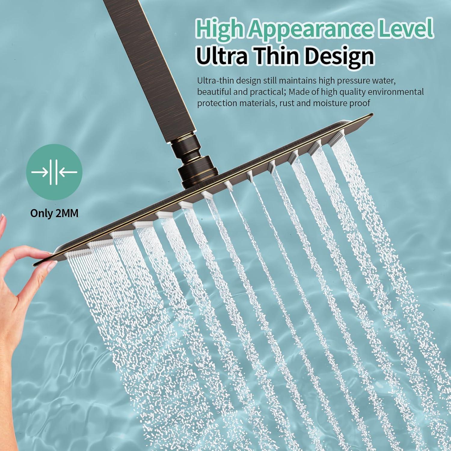 Cabezal de Ducha de Lluvia SR SUN RISE 30 cm Bronce Aceitado