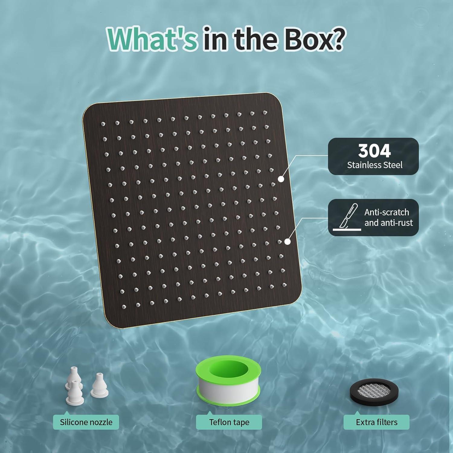 Cabezal de Ducha de Lluvia SR SUN RISE 30 cm Bronce Aceitado