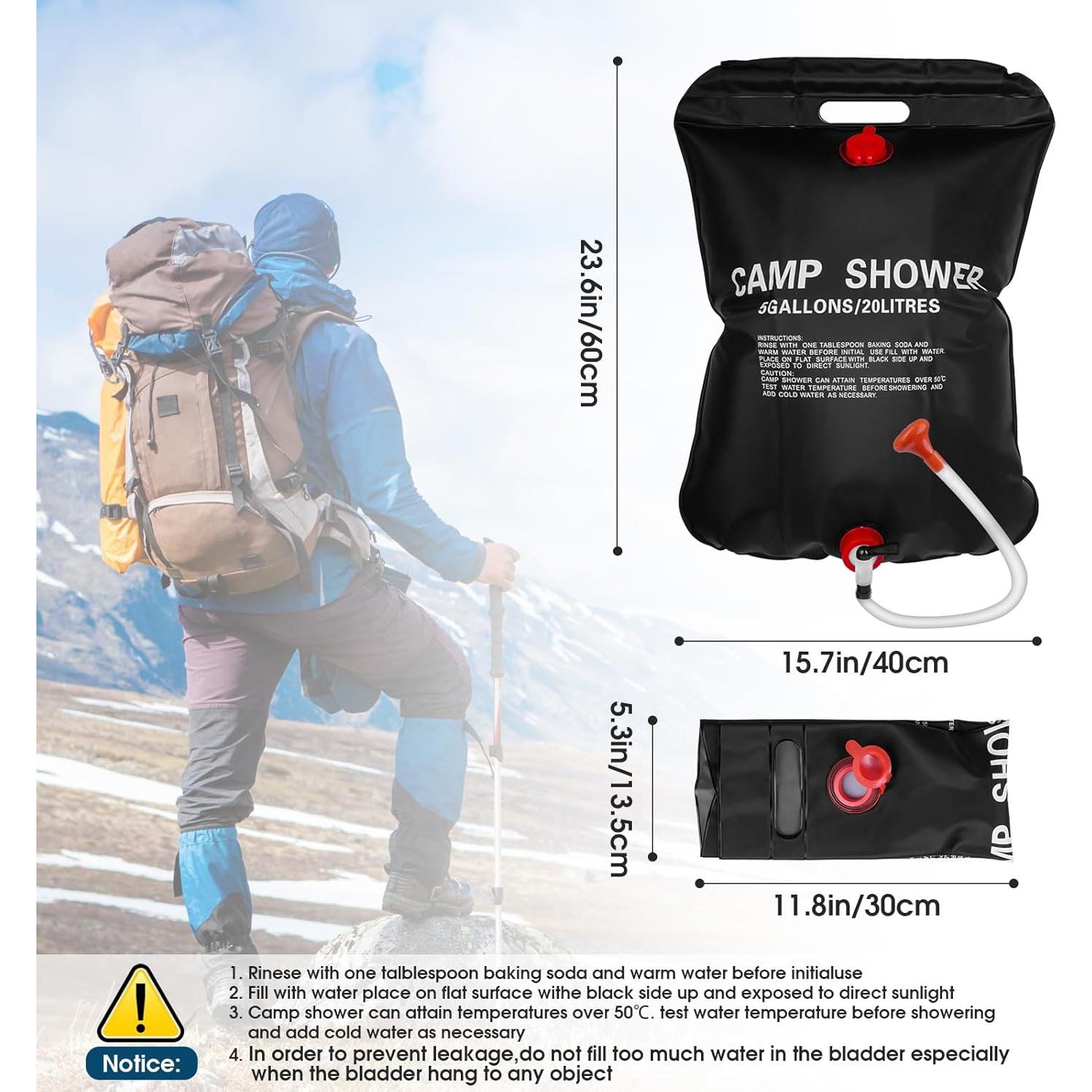 Bolsa de Ducha Solar OutdoorEpic 001 60L Camping