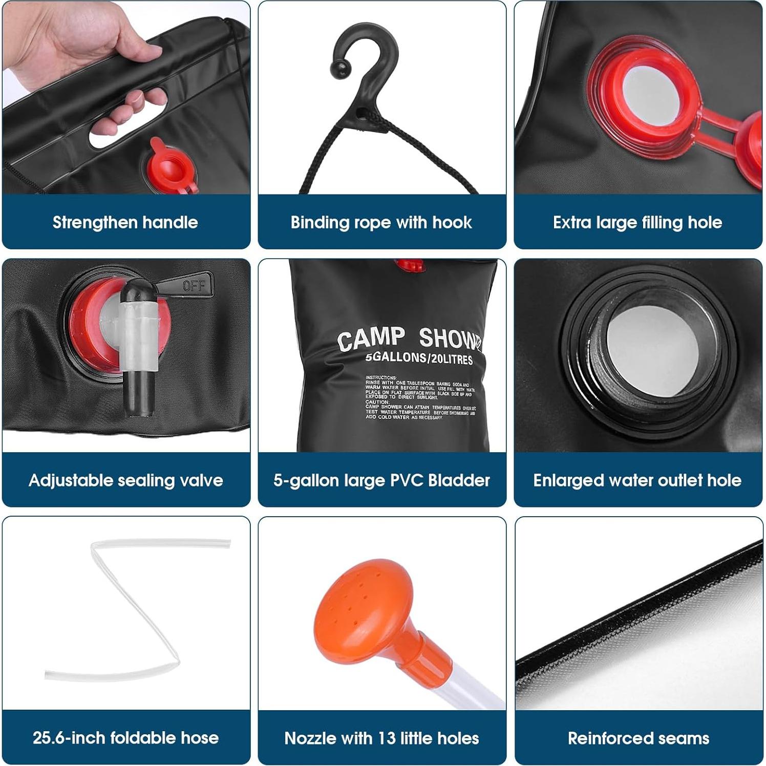 Bolsa de Ducha Solar OutdoorEpic 001 60L Camping