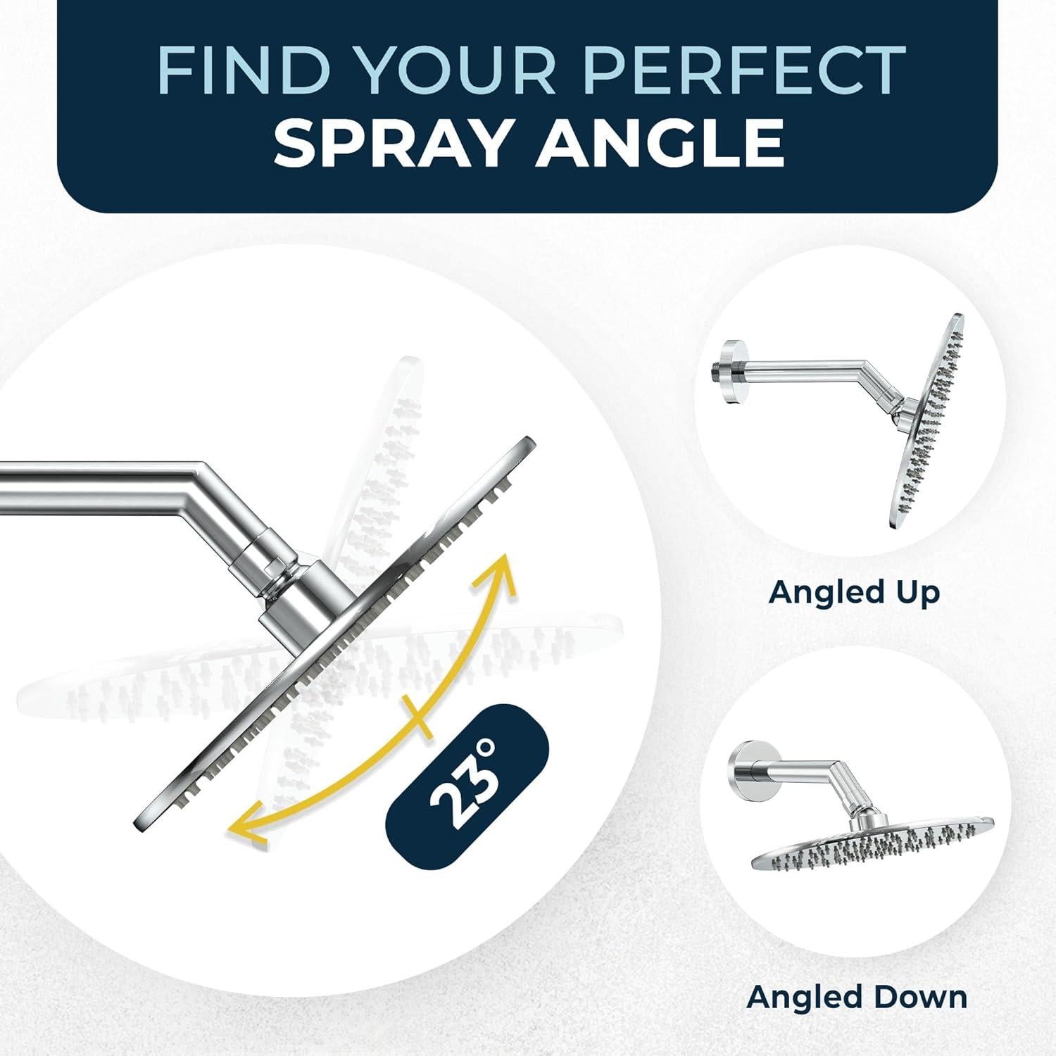 Cabezal de Ducha HammerHead Showers 20 cm Lluvia Cromo Metal