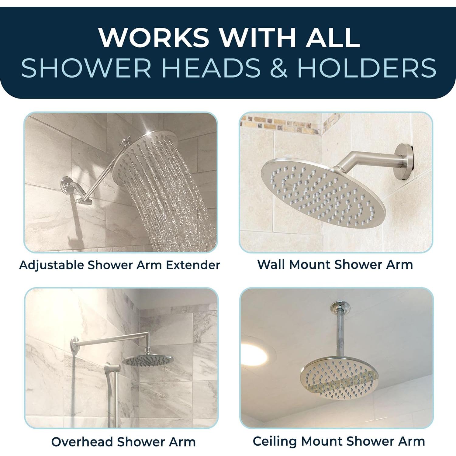 Cabezal de Ducha HammerHead Showers 20 cm Lluvia Cromo Metal