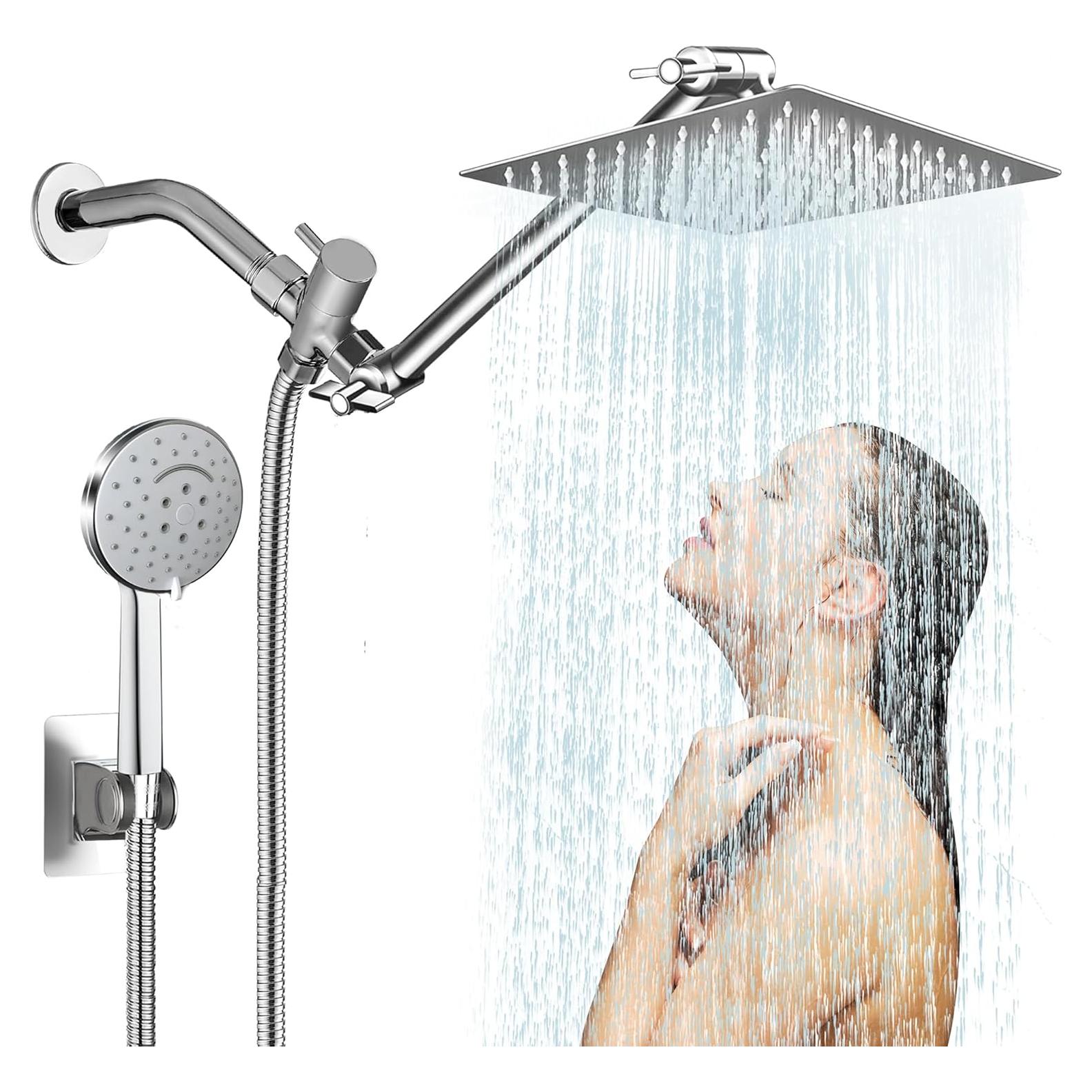 Cabezal de Ducha de Lluvia Jafeton 10" Acero Inoxidable 6 Modos