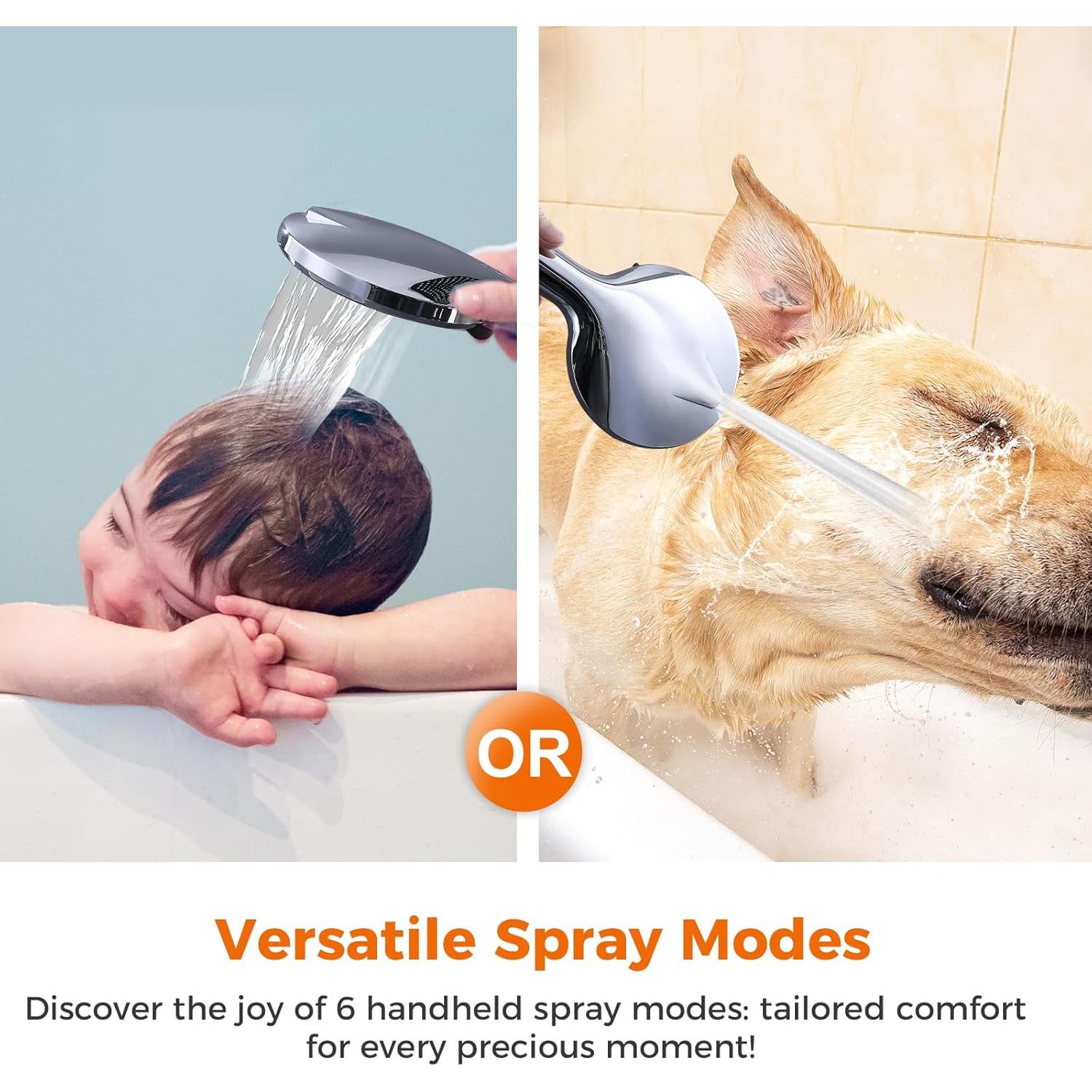 Cabezal de Ducha de Lluvia Jafeton 10" Acero Inoxidable 6 Modos