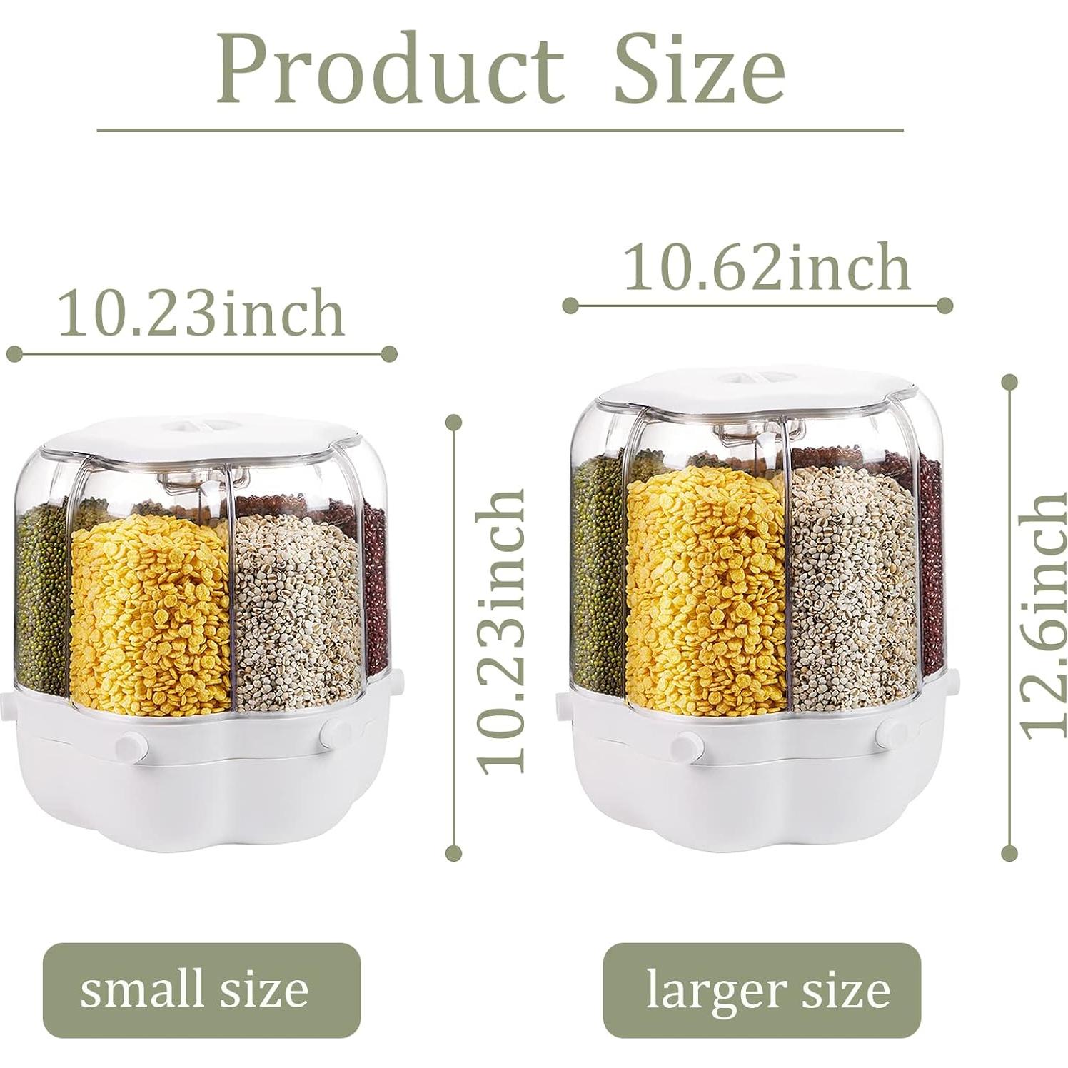 Contenedor de Almacenamiento de Granos 40L Hermético Blanco