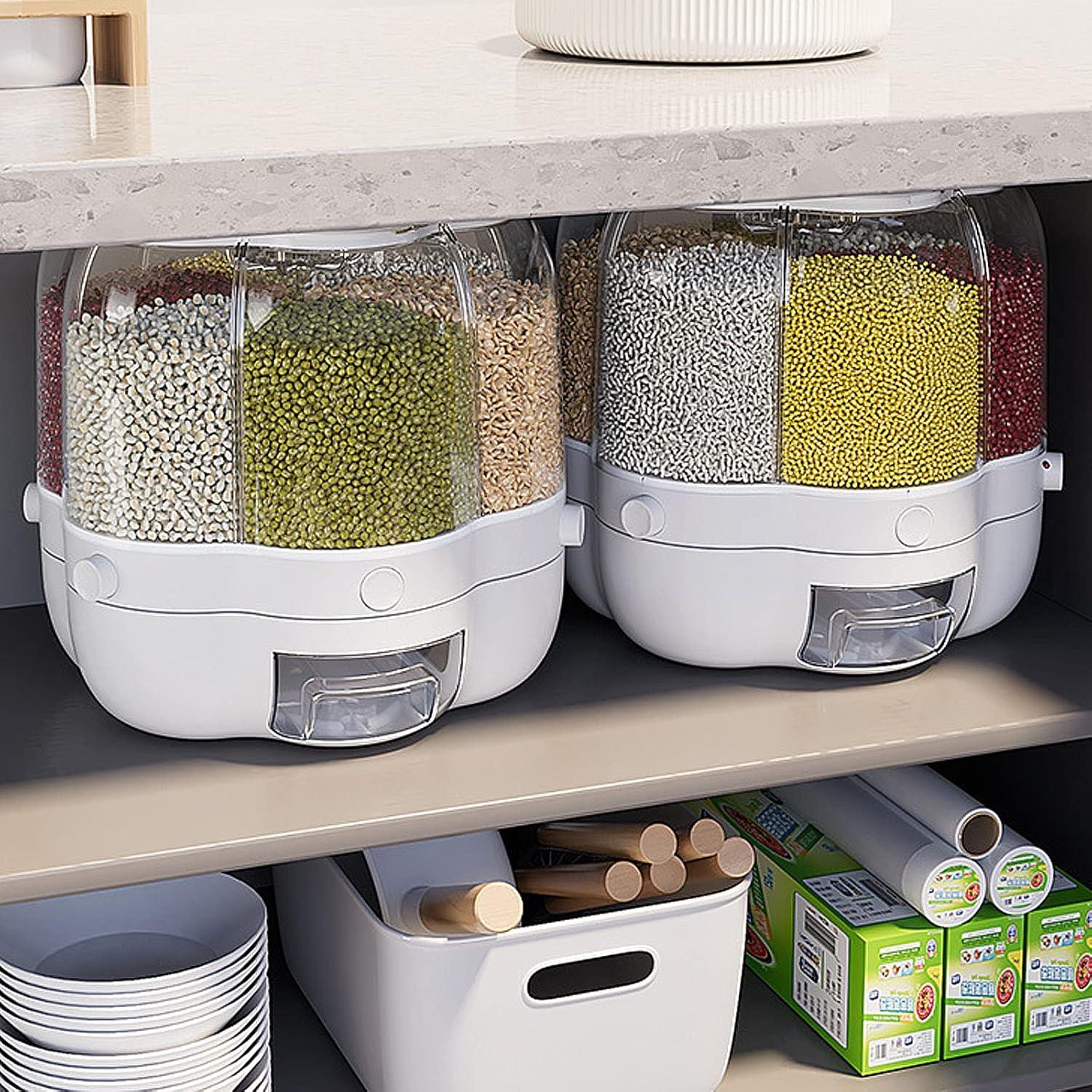 Contenedor de Almacenamiento de Granos 40L Hermético Blanco