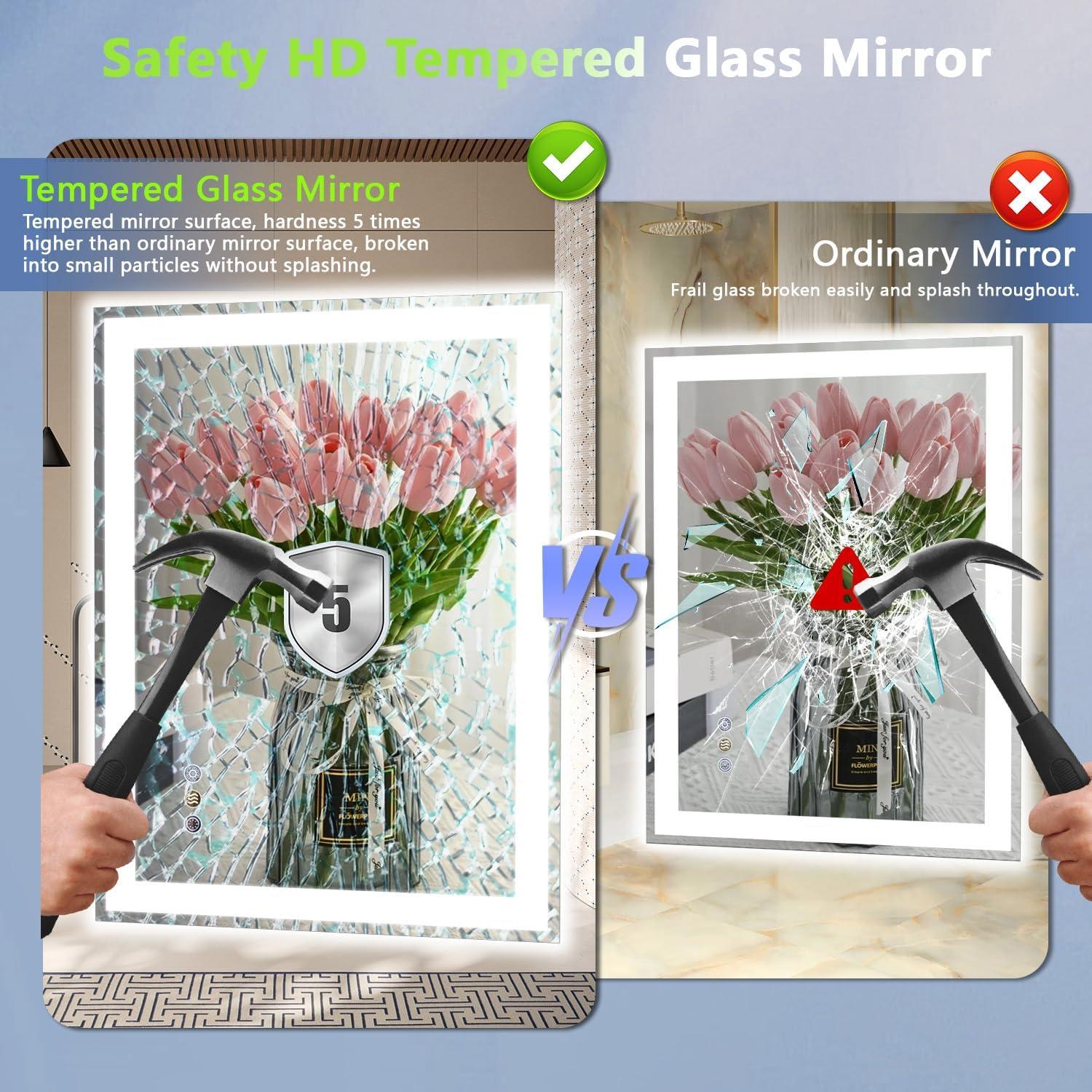 Espejo LED Inteligente Callsky 80x60cm Anti-vaho y Regulable