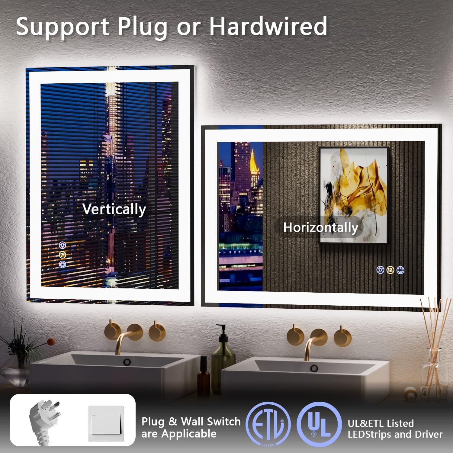 Espejo LED Inteligente Callsky 80x60cm Anti-vaho y Regulable