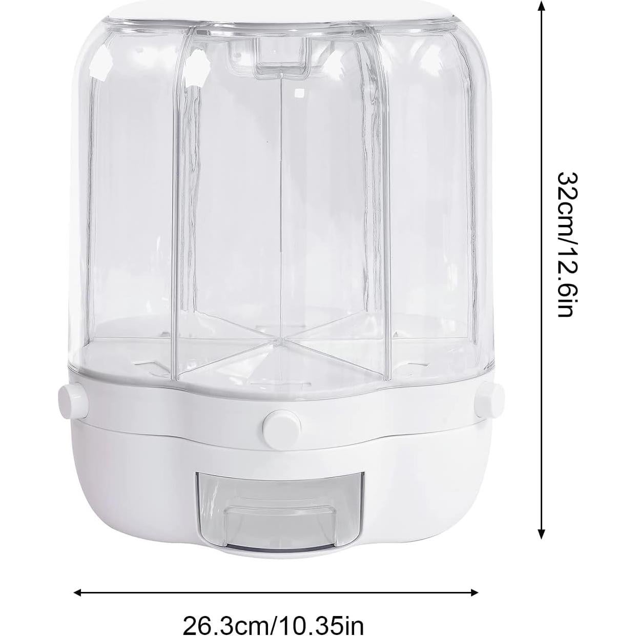 Dispensador de Arroz Rotatorio 6 Compartimentos 12.5kg