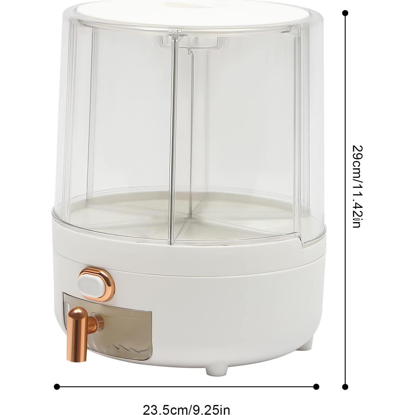 Dispensador de Arroz Unnsiapit 6 Compartimentos 6.5kg Blanco