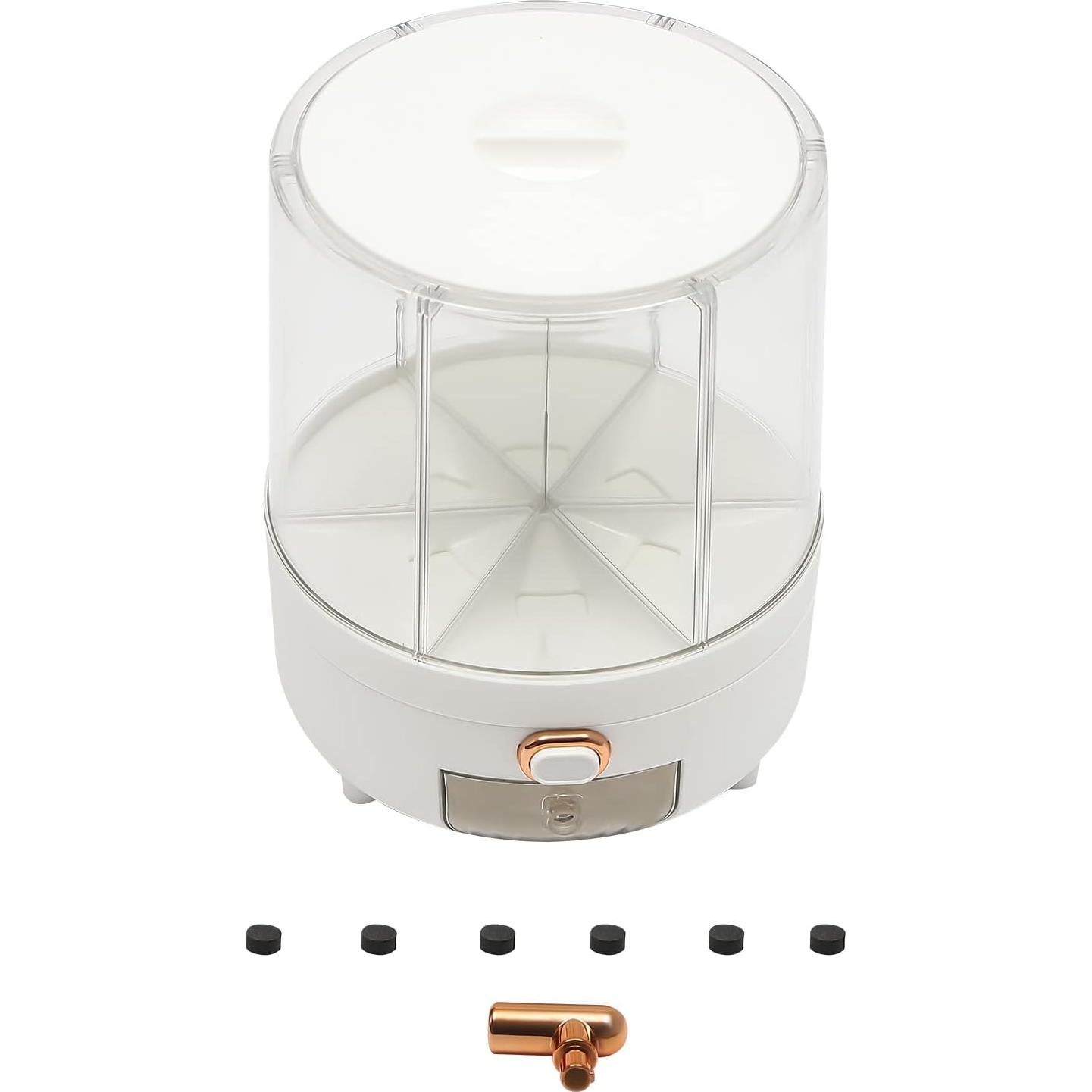 Dispensador de Arroz Unnsiapit 6 Compartimentos 6.5kg Blanco