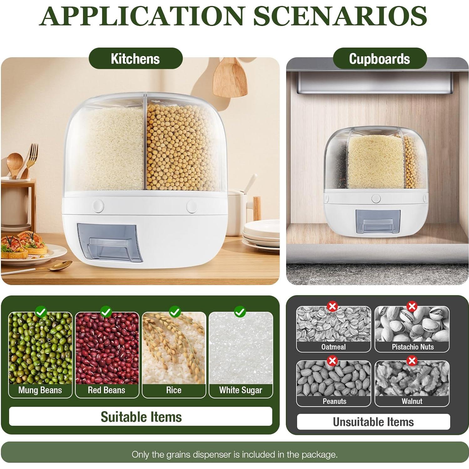 Dispensador de Alimentos Secos Rotativo 6 Compartimentos BinggoLR