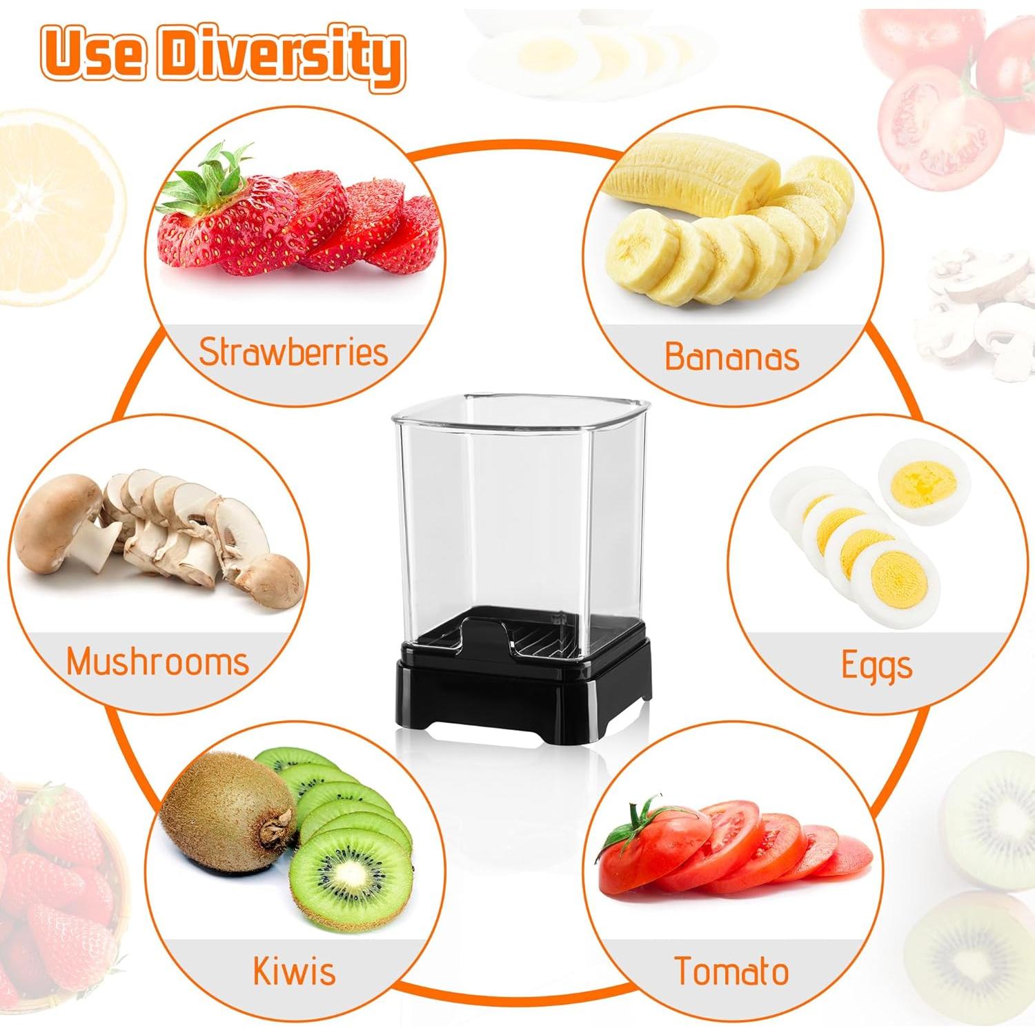 Cortador de Frutas y Verduras GENGCANG - 2 Piezas Negro