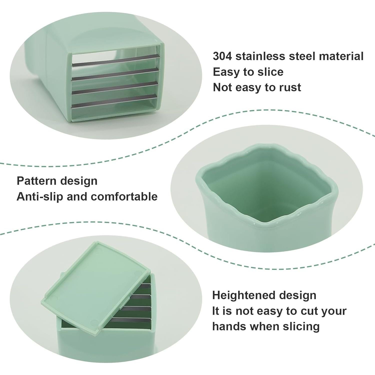 Cortador de Frutas Quskay 3 Pcs Acero Inoxidable 2023