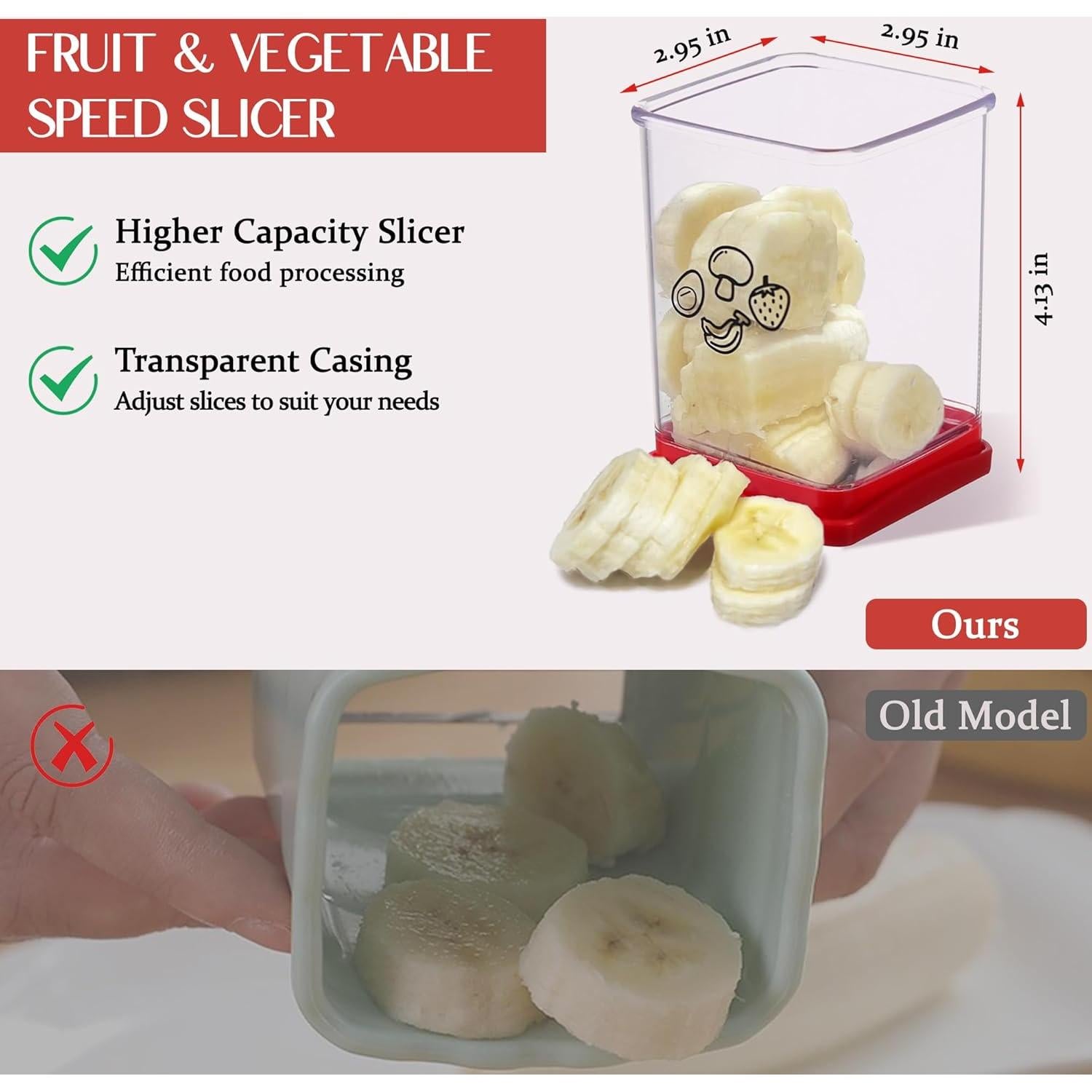 Cortador de Frutas y Verduras ERHIRY Acero Inoxidable 0.13 kg