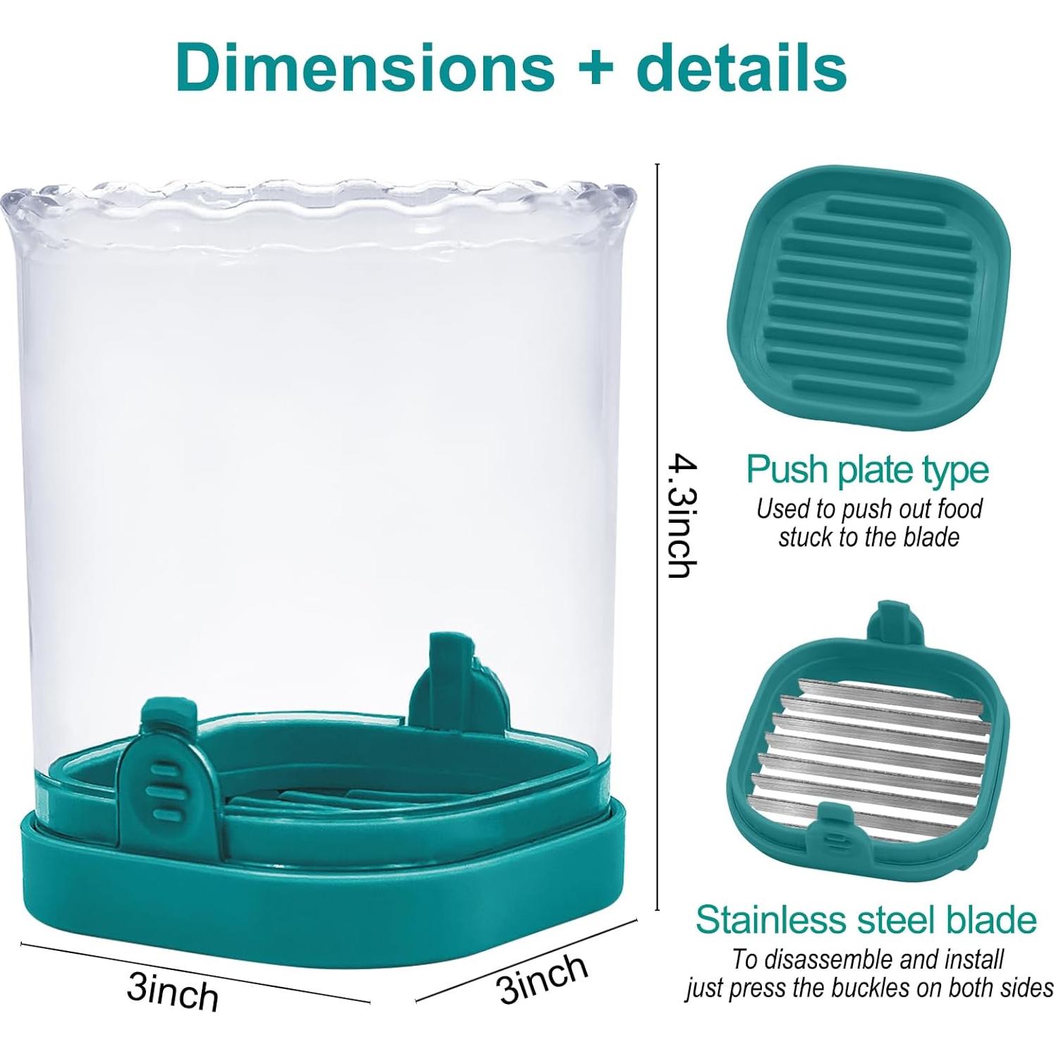 Cortadora de Frutas UQOOQFA Verde Oscuro 8 en 1