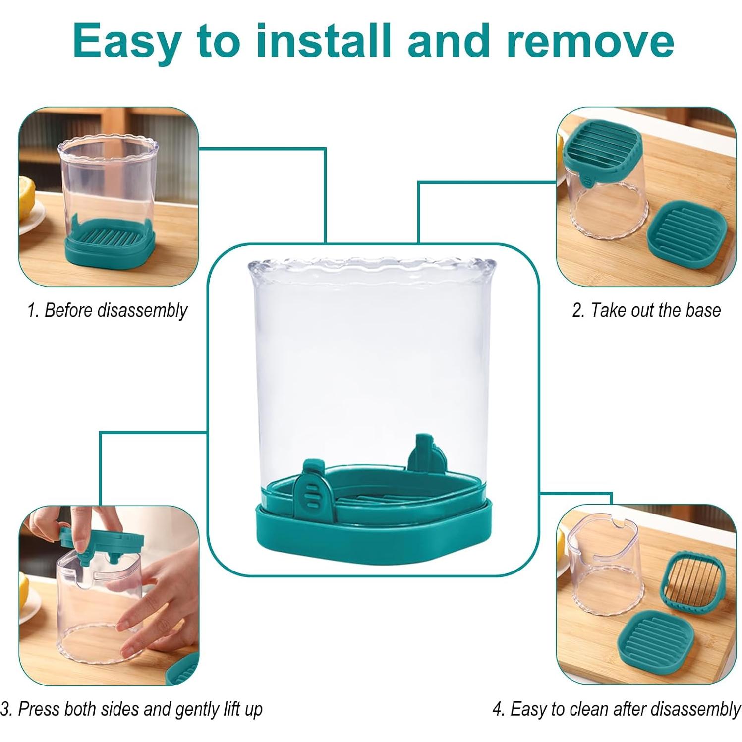 Cortadora de Frutas UQOOQFA Verde Oscuro 8 en 1