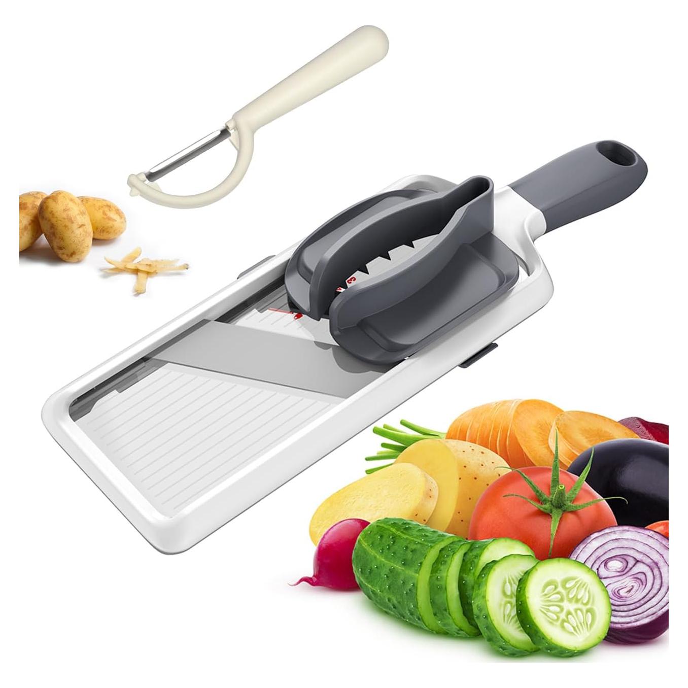 Mandolina de Mano Yamjug - Acero Inoxidable Ajustable 3 Grosor