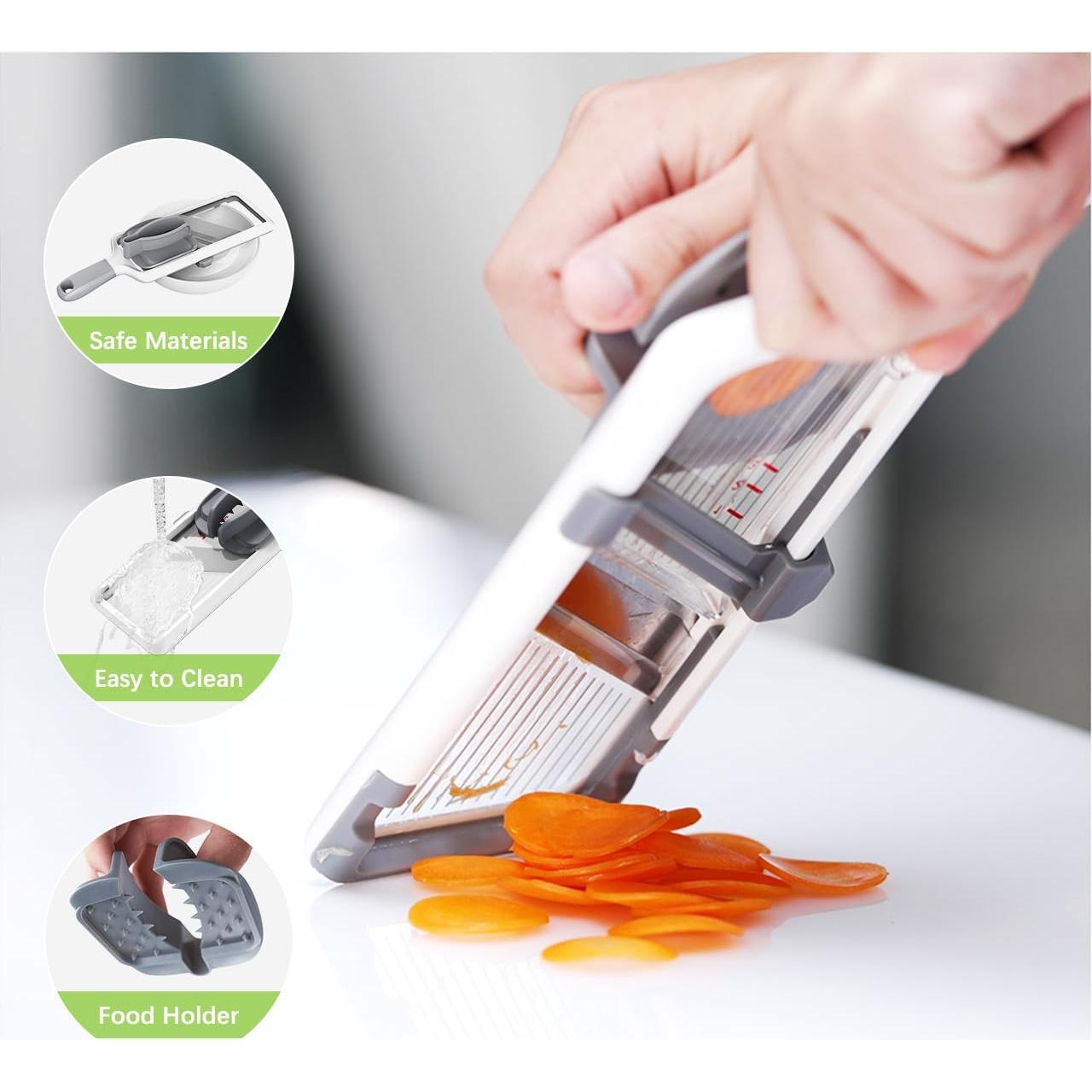 Mandolina de Mano Yamjug - Acero Inoxidable Ajustable 3 Grosor