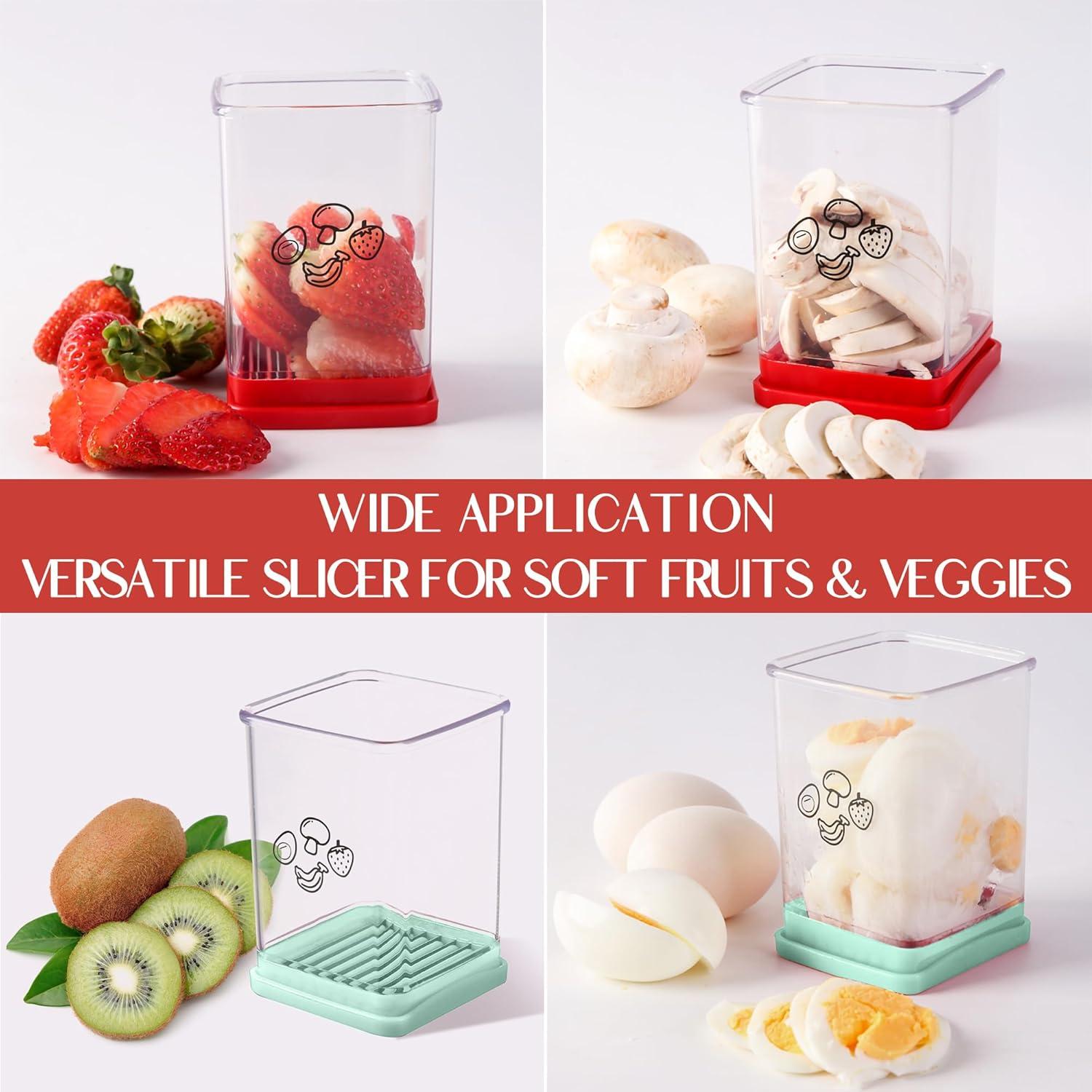 Cortador de Frutas ERHIRY Acero Inoxidable 2 Pcs Antideslizante