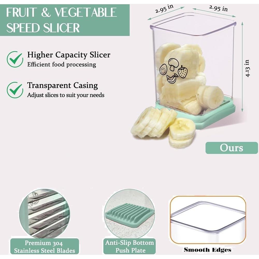 Cortador de Frutas Darfooper 8 Cuchillas Acero Inoxidable