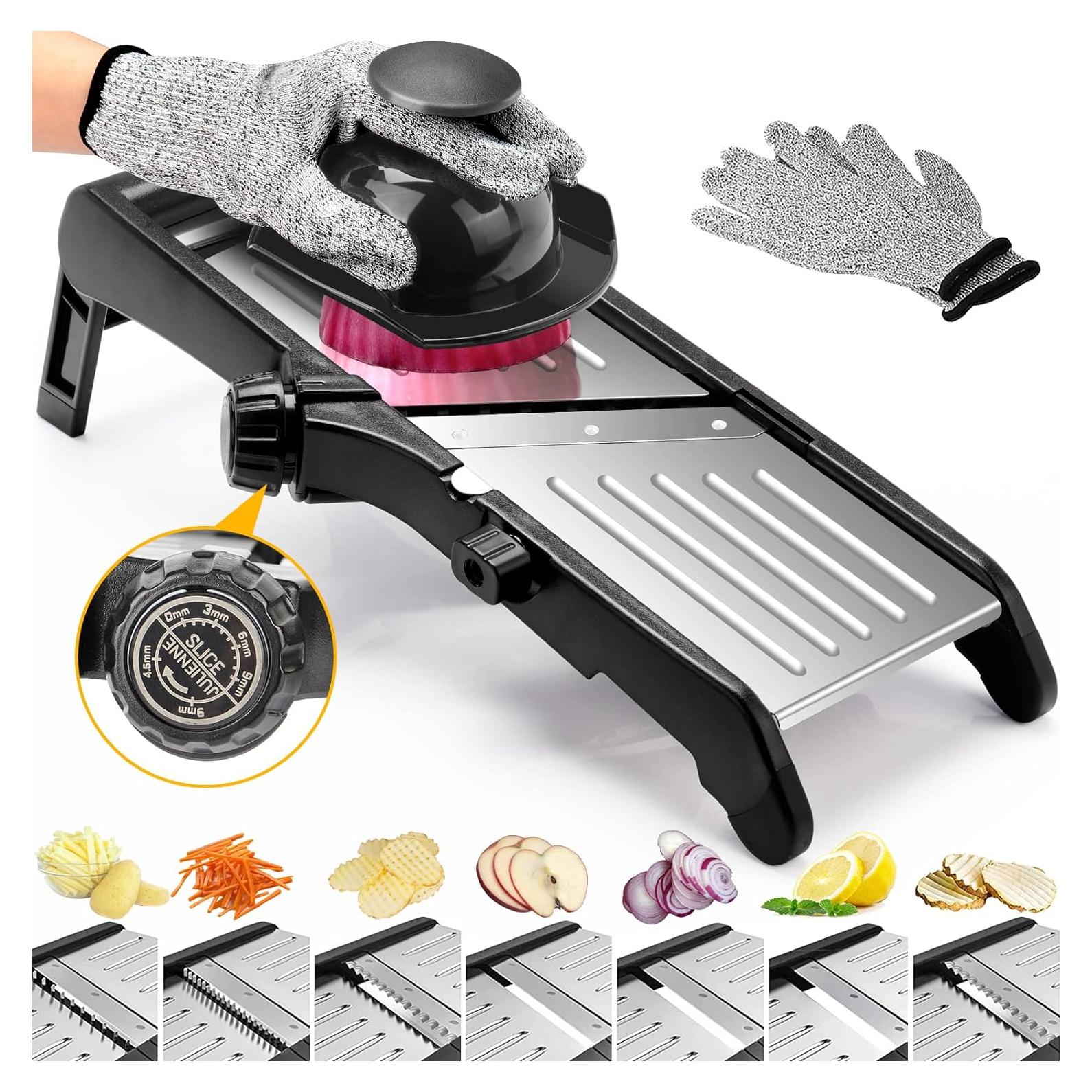 Mandolina cortadora de verduras BINGBING- acero inoxidable 7 en 1