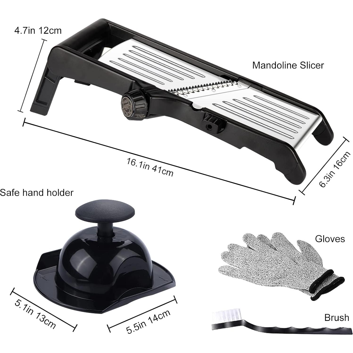 Mandolina cortadora de verduras BINGBING- acero inoxidable 7 en 1