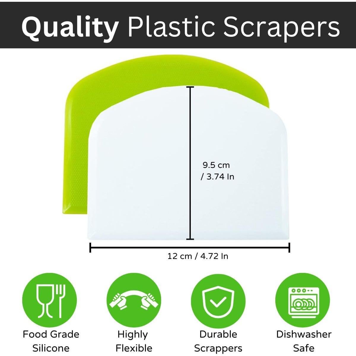 Cortador y Raspador de Masa Boorika de Acero Inoxidable 15x11 cm