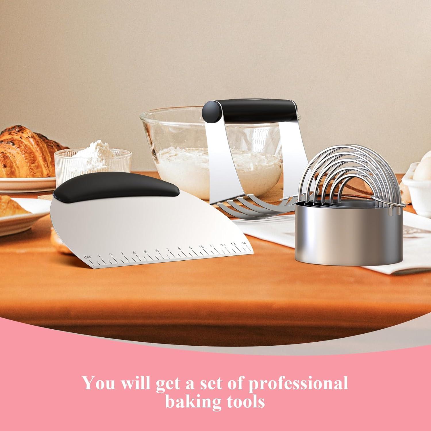 Juego de Cortadores de Galletas Frapkom 3 Piezas Acero Inoxidable