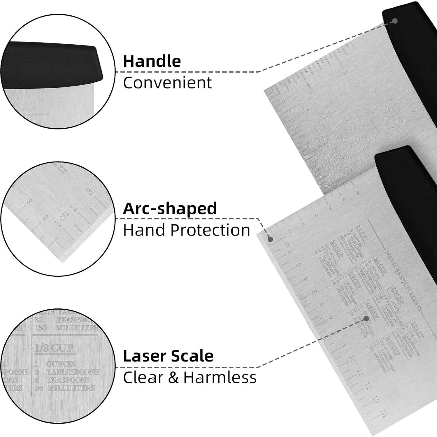 Raspador de Masa Vaincre - 2 Piezas Acero Inoxidable 15cm