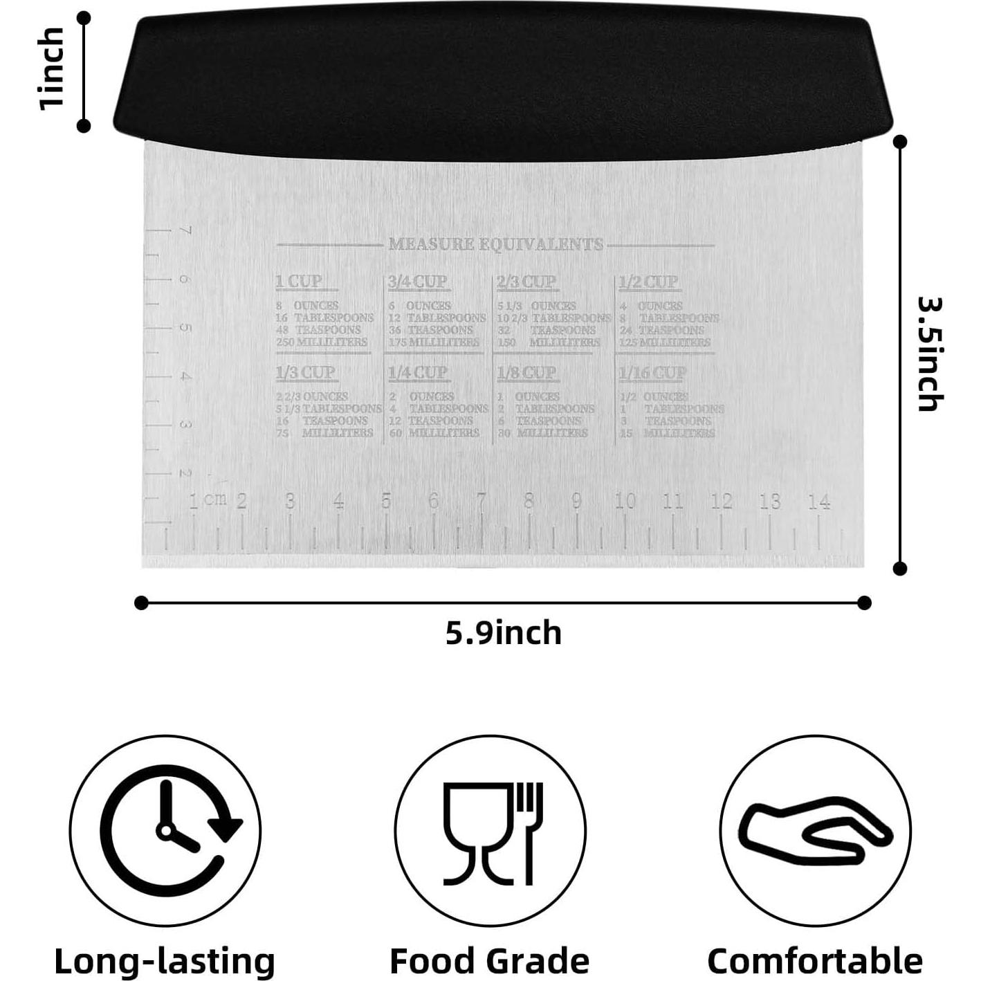 Raspador de Masa Vaincre - 2 Piezas Acero Inoxidable 15cm
