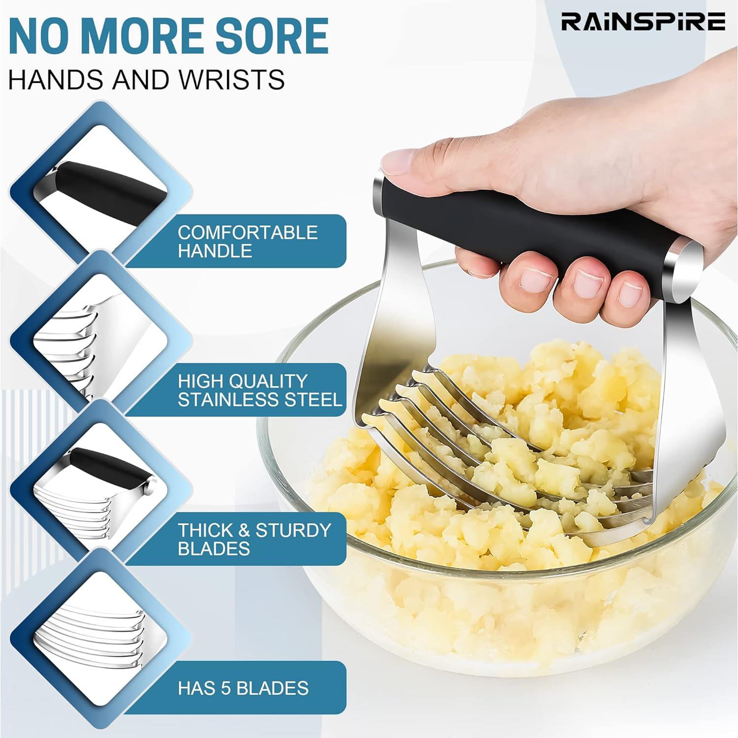 Cortador de Masa Rainspire XL de Acero Inoxidable, Ergonomico