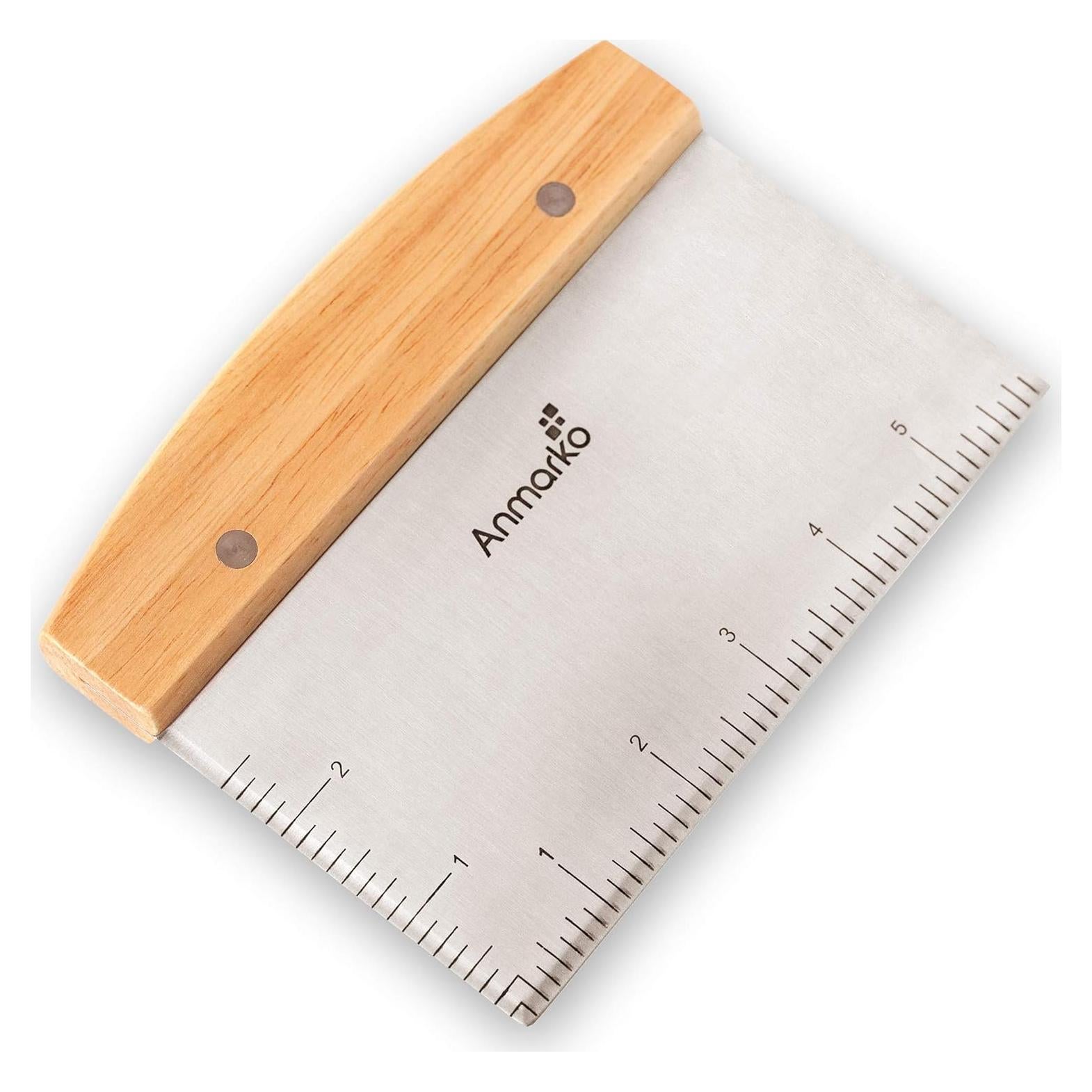 Cortador de masa y raspador de acero inoxidable Anmarko 15x12 cm