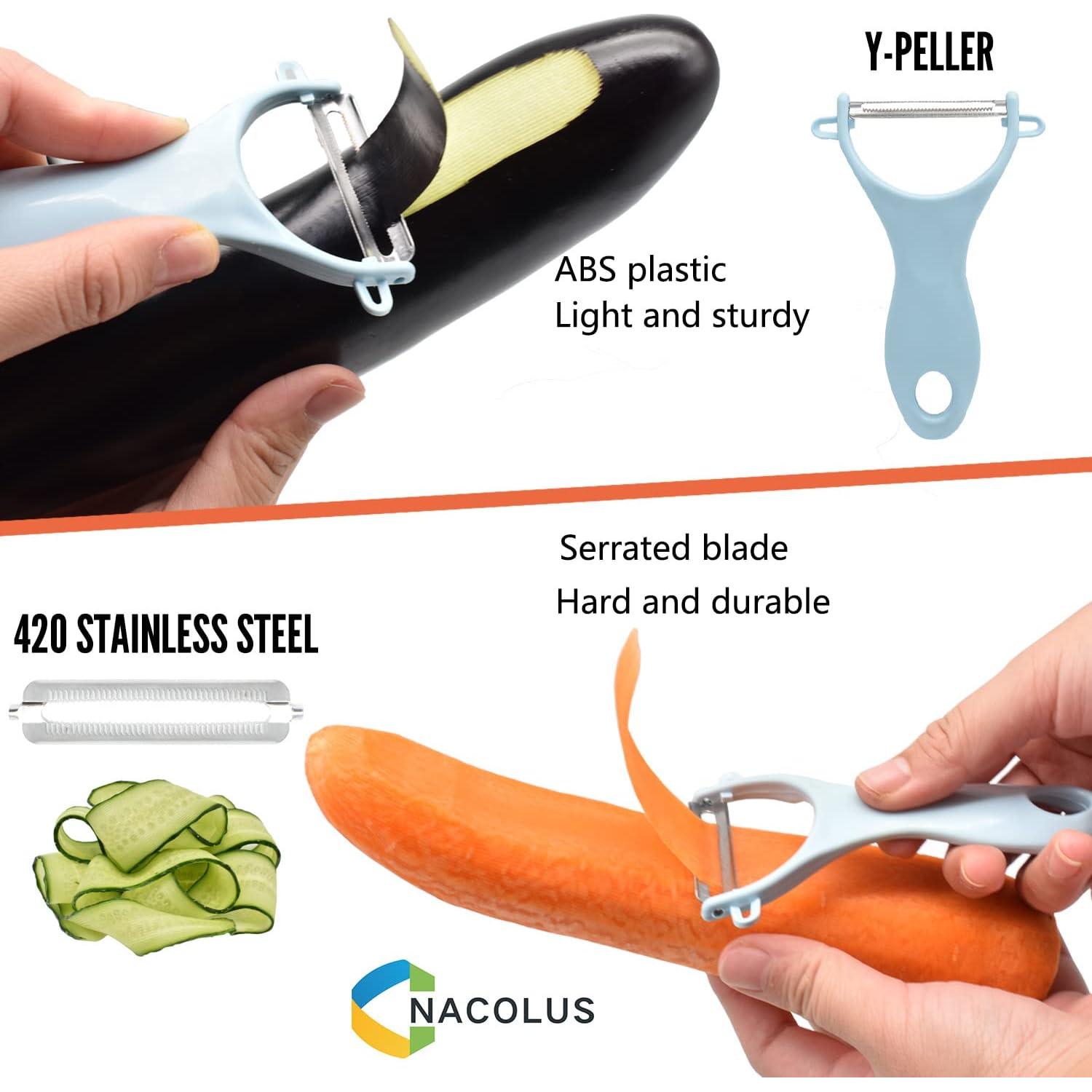 Mandolina 5 en 1 NACOLUS Cortador de Verduras Azul 0.18 kg