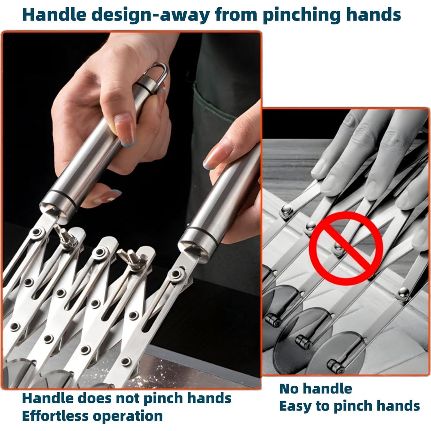 Cortador de Pastelería Profesional Lihengkong 5 Ruedas Acero Inoxidable
