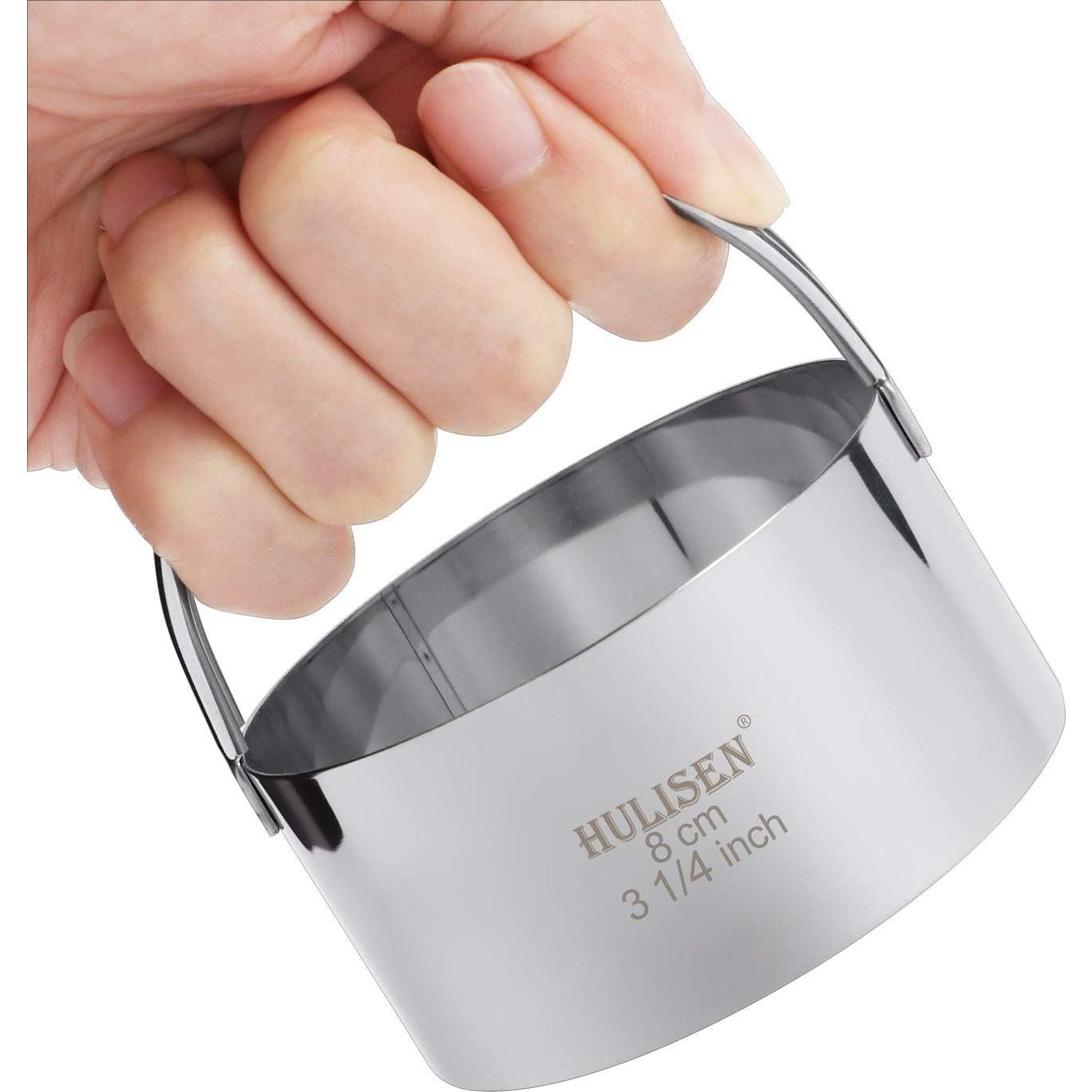 Juego de Cortadores de Galletas HULISEN 5 Piezas Acero Inoxidable