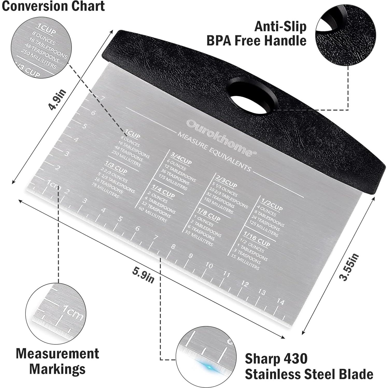 Cortador de masa Ourokhome de acero inoxidable 15x12 cm