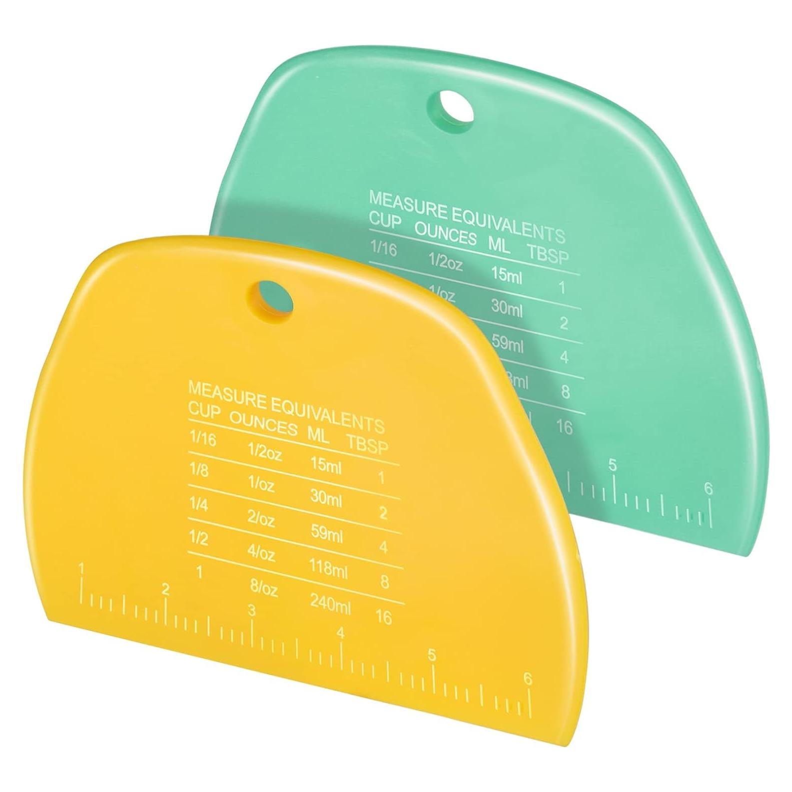 Raspador de Masa 2 Piezas Teenitor 15.5x11.4cm Verde Amarillo