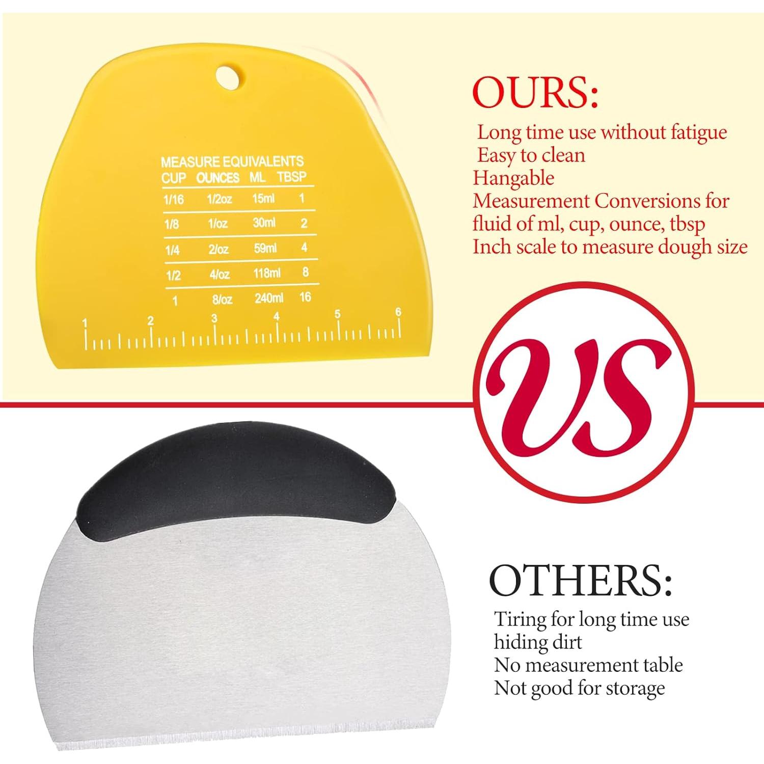 Raspador de Masa 2 Piezas Teenitor 15.5x11.4cm Verde Amarillo