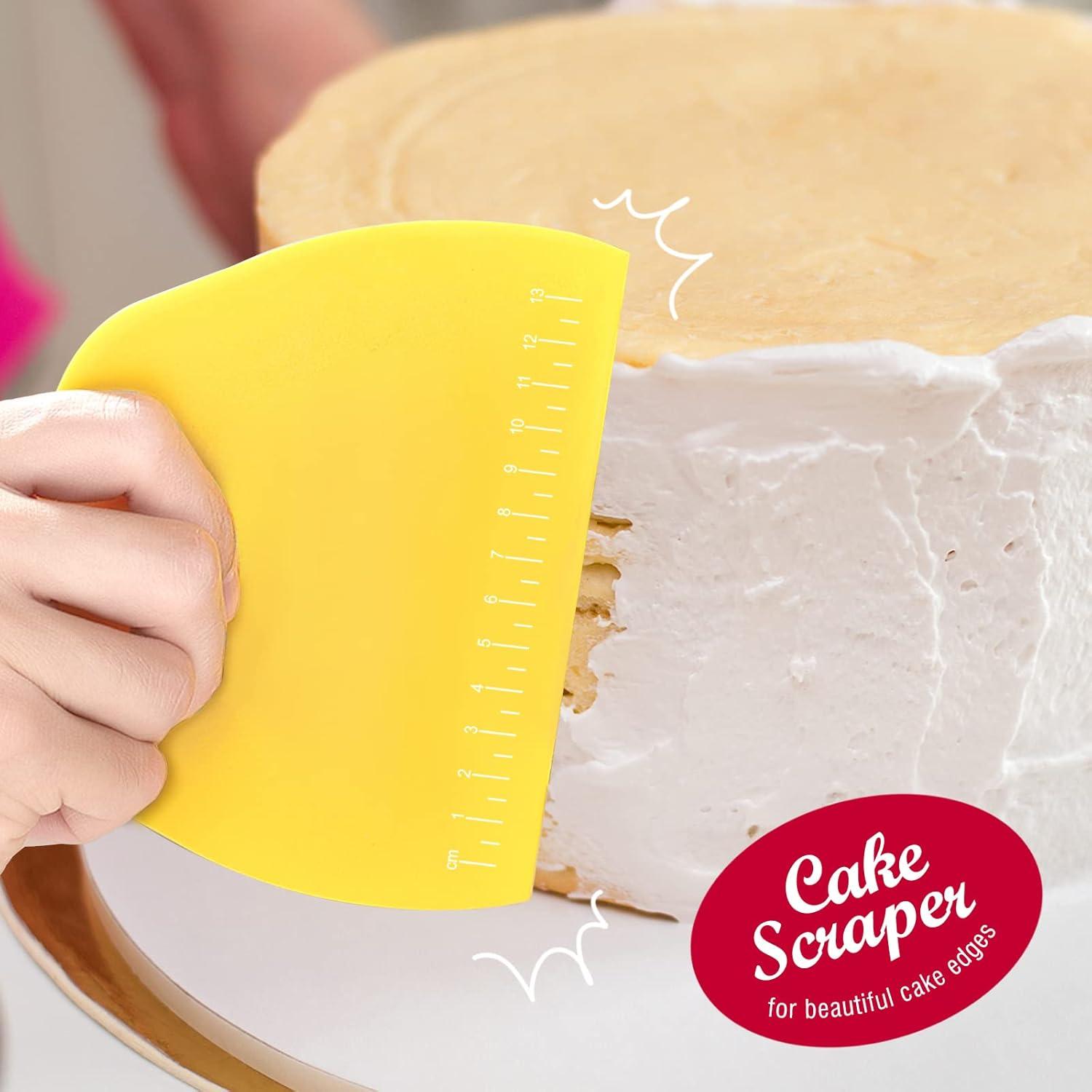 Raspador de Masa 2 Piezas Teenitor 15.5x11.4cm Verde Amarillo