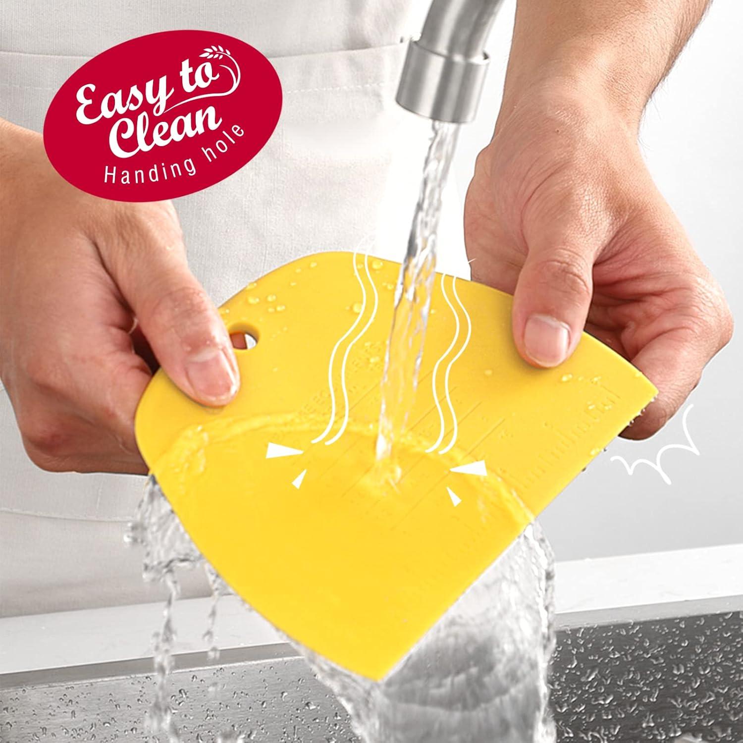 Raspador de Masa 2 Piezas Teenitor 15.5x11.4cm Verde Amarillo