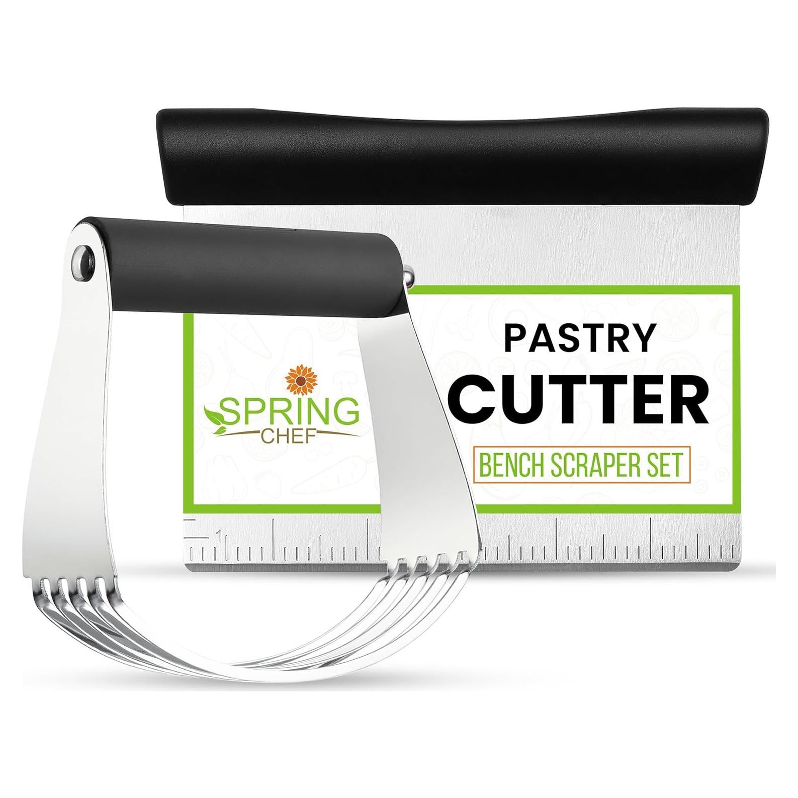 Mezclador de Masa y Raspador Spring Chef Acero Inoxidable