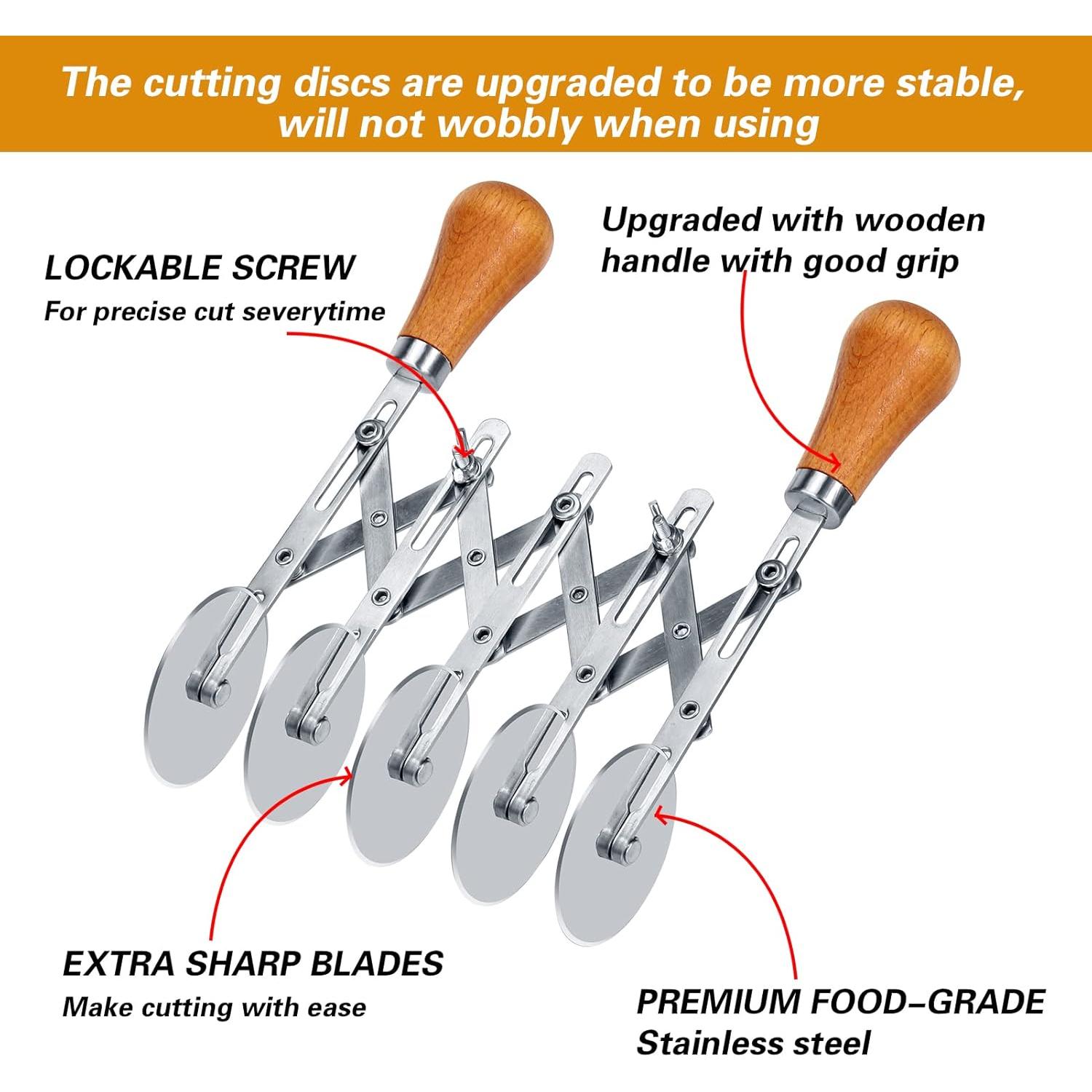 Cortador de Masa Juome 5 Ruedas Acero Inoxidable 20,83 cm