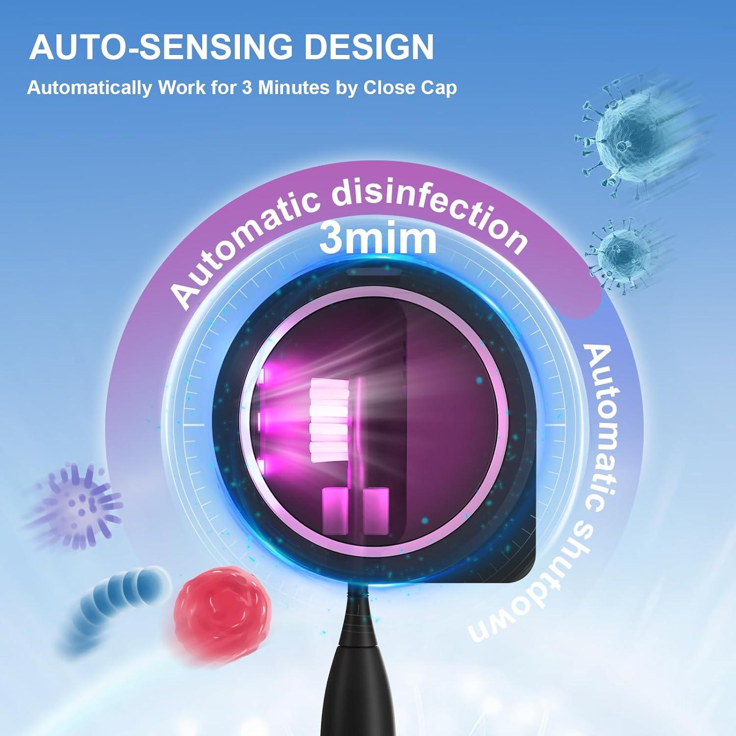 Soporte desinfectante UV para cepillos de dientes Sugar Swan