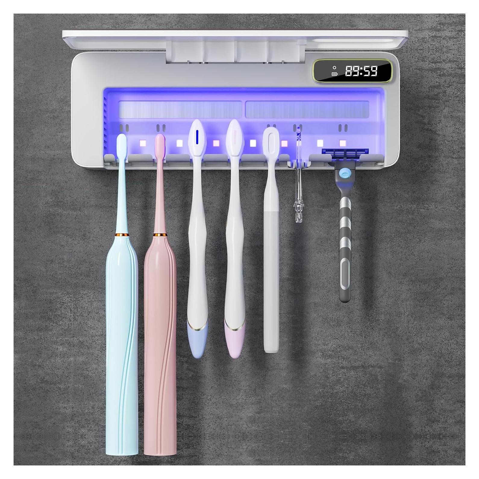 Soporte desinfectante de cepillos de dientes UV SwanKiss