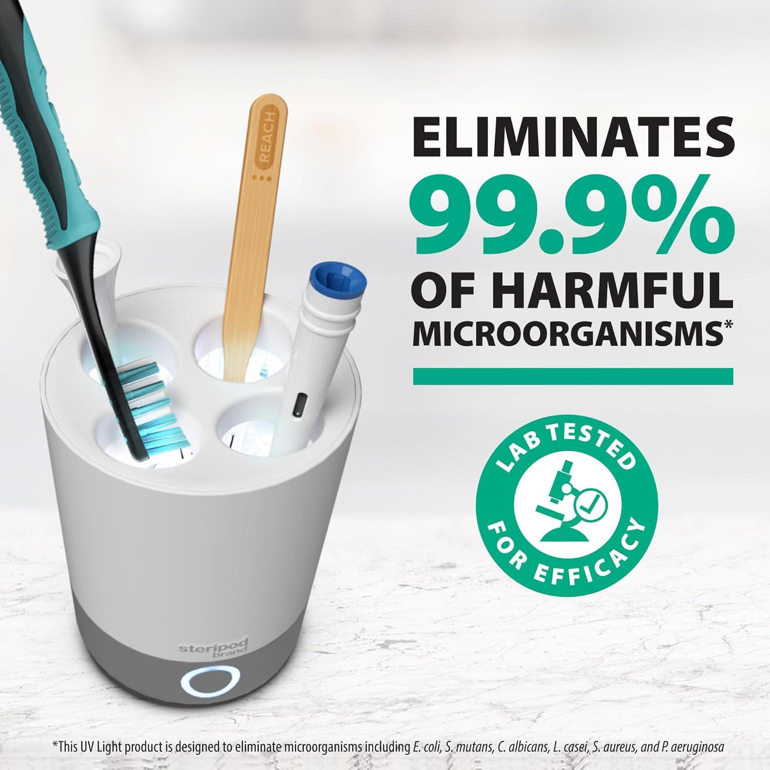 Desinfectante UV para Cepillos de Dientes Steripod 4 Unidades