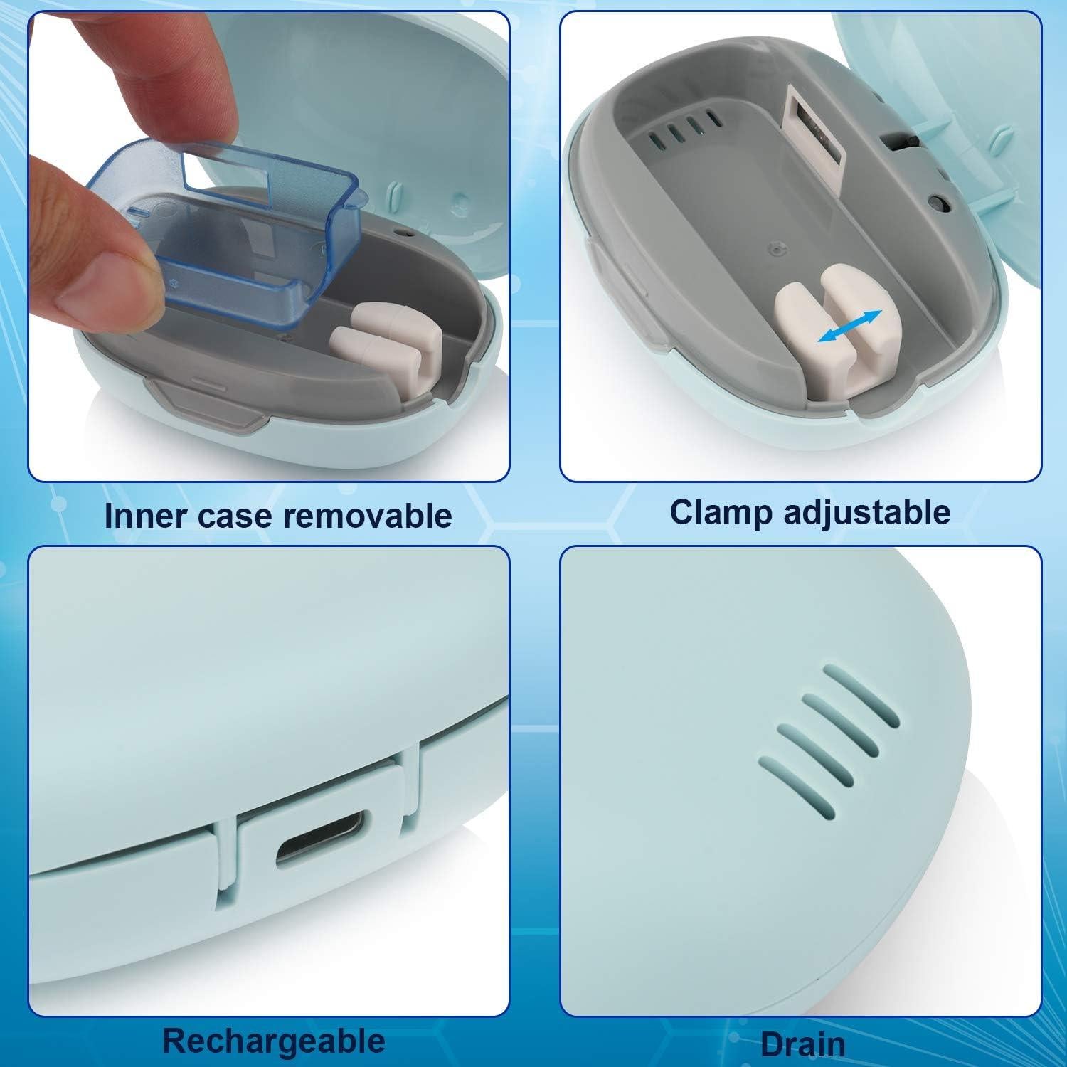 Mini Esterilizador de Cepillos NewWay B-005 Recargable Azul